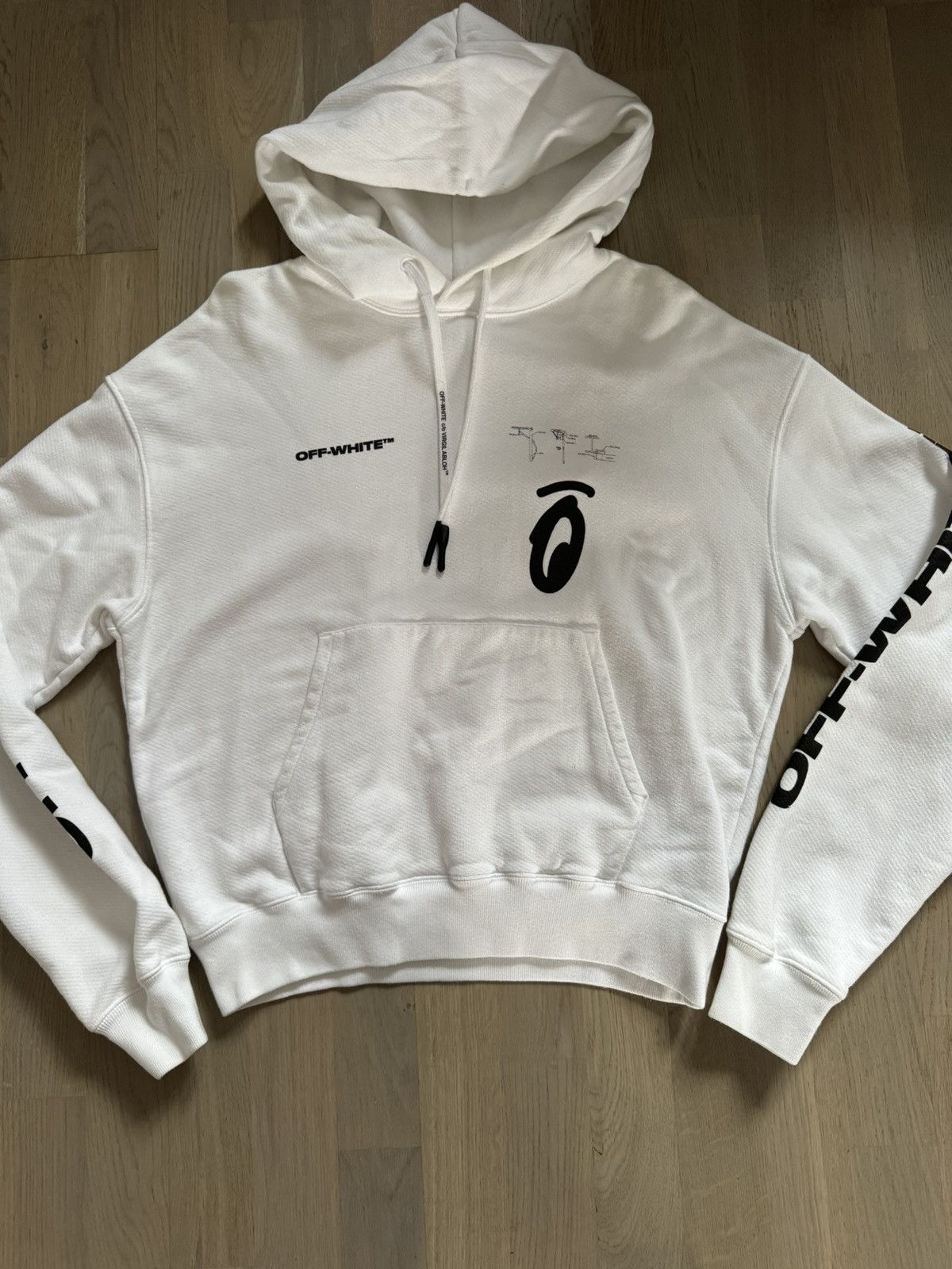 Off-White OFF-WHITE hoodie STUDY real tape measurements in photos Size US S / EU 44-46 / 1 - 4 Thumbnail