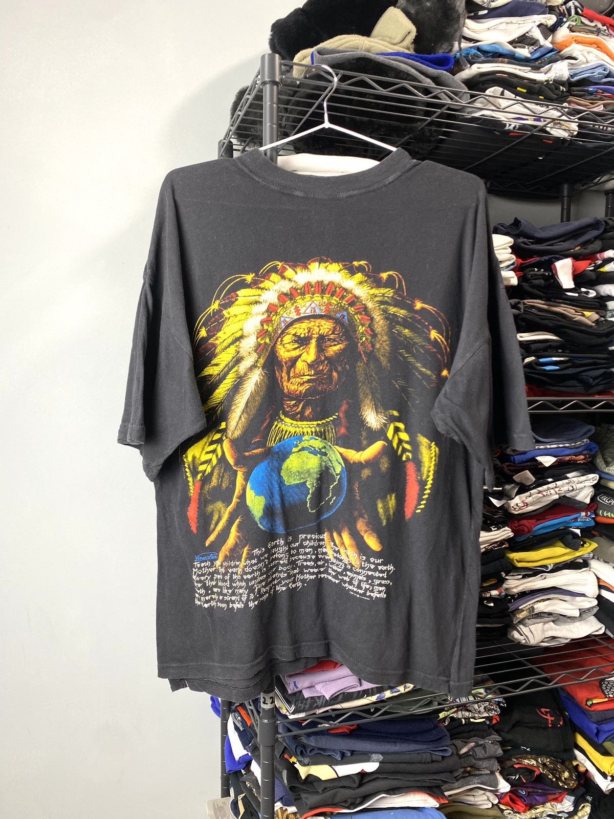Other 💥Rare! 80-90’s Vintage Indian Spirit Boxy T Shirt 3d Emblem Size US XL / EU 56 / 4 - 1 Thumbnail