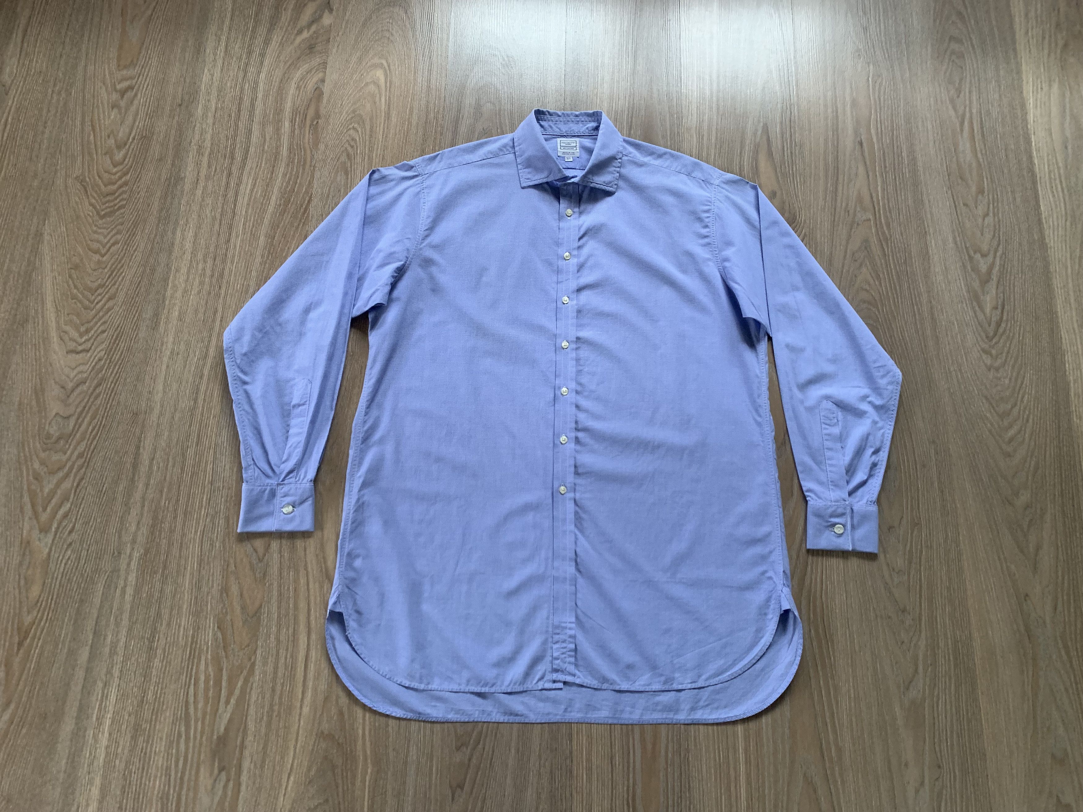 Hackett Hackett London Classic Blue Gingham Pattern Shirt Size US L / EU 52-54 / 3 - 1 Thumbnail