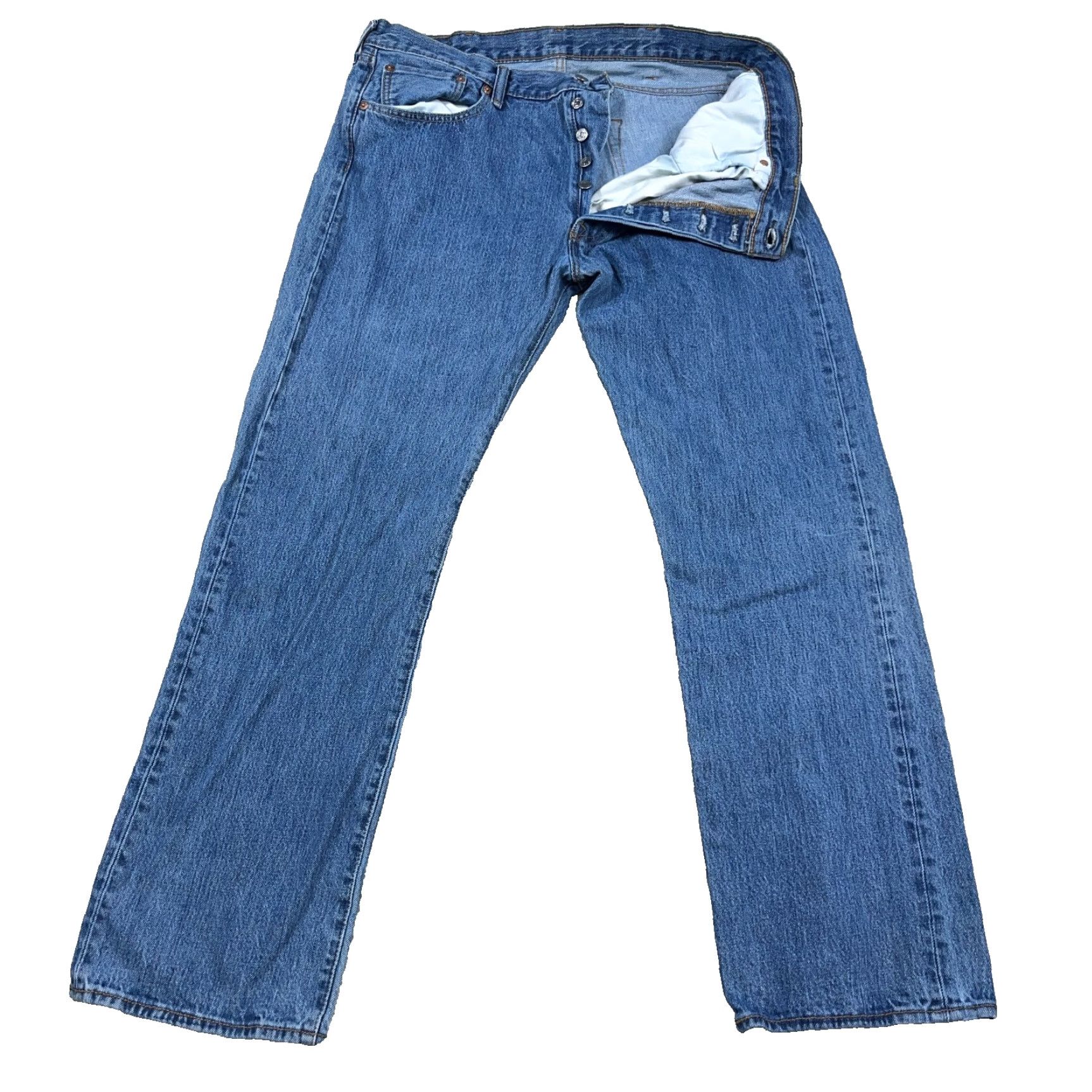 Levi's VINTAGE Levi's 501 Jeans Men 38x32 Straight Regular Fit Med Wash Button Fly Faded Size US 38 / EU 54 - 2 Thumbnail