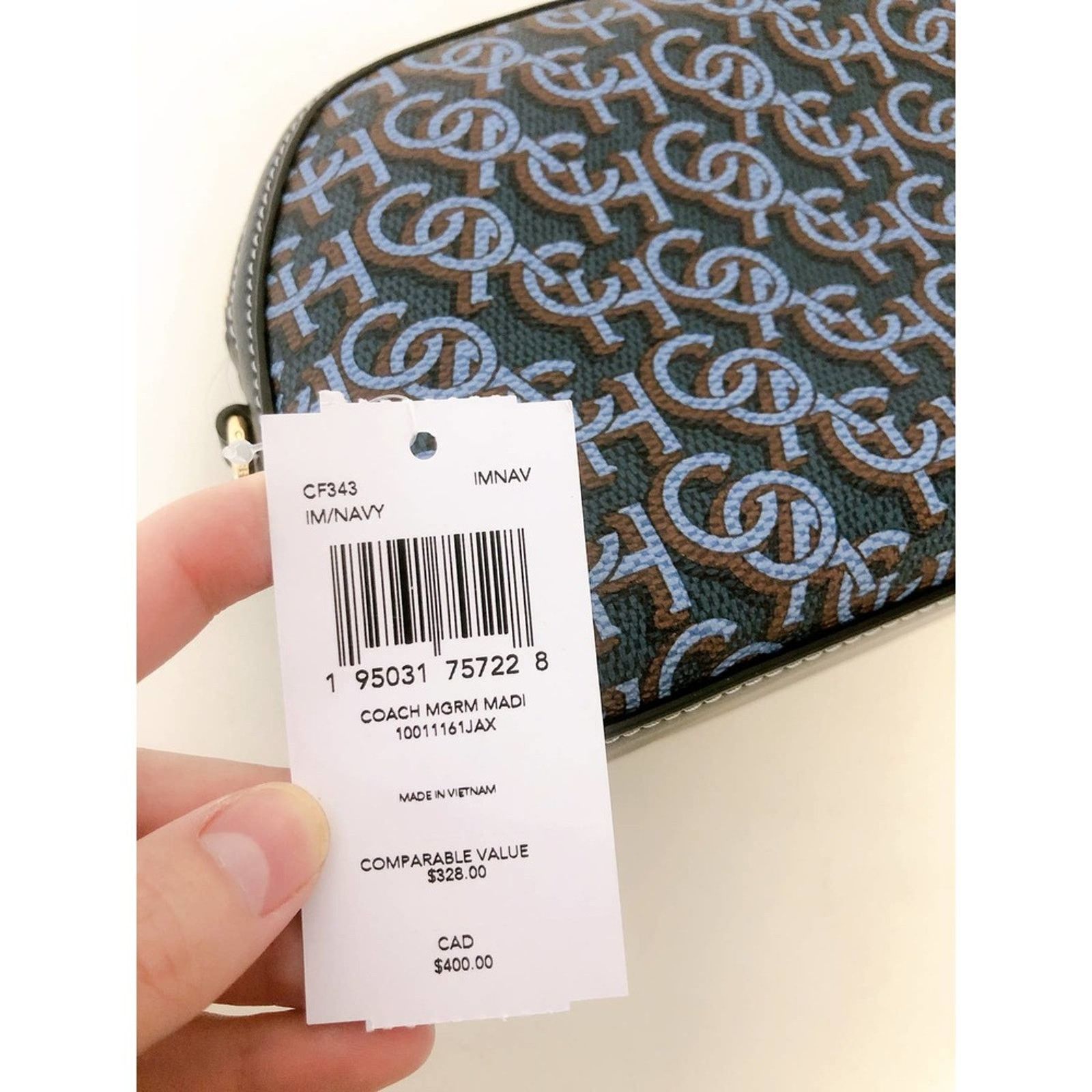 Coach Coach CF343 Madi Crossbody With Coach Monogram Print IN Navy Size ONE SIZE - 6 Thumbnail