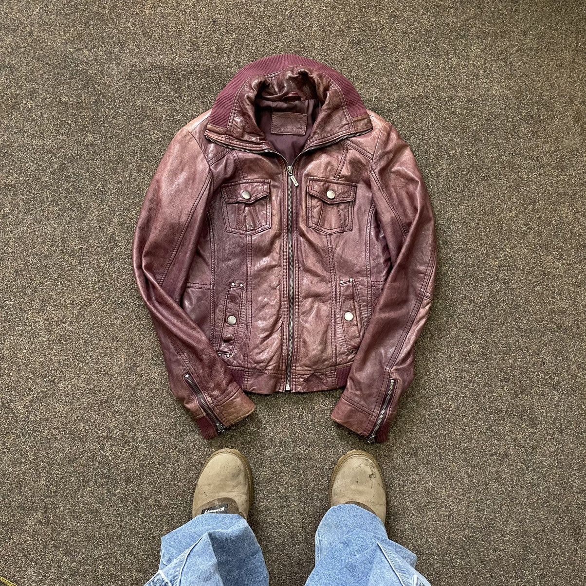 Genuine Leather Vintage Y2K Leather Jacket Biker Punk Opium BALENCIAGA Style Size M / US 6-8 / IT 42-44 - 1 Thumbnail