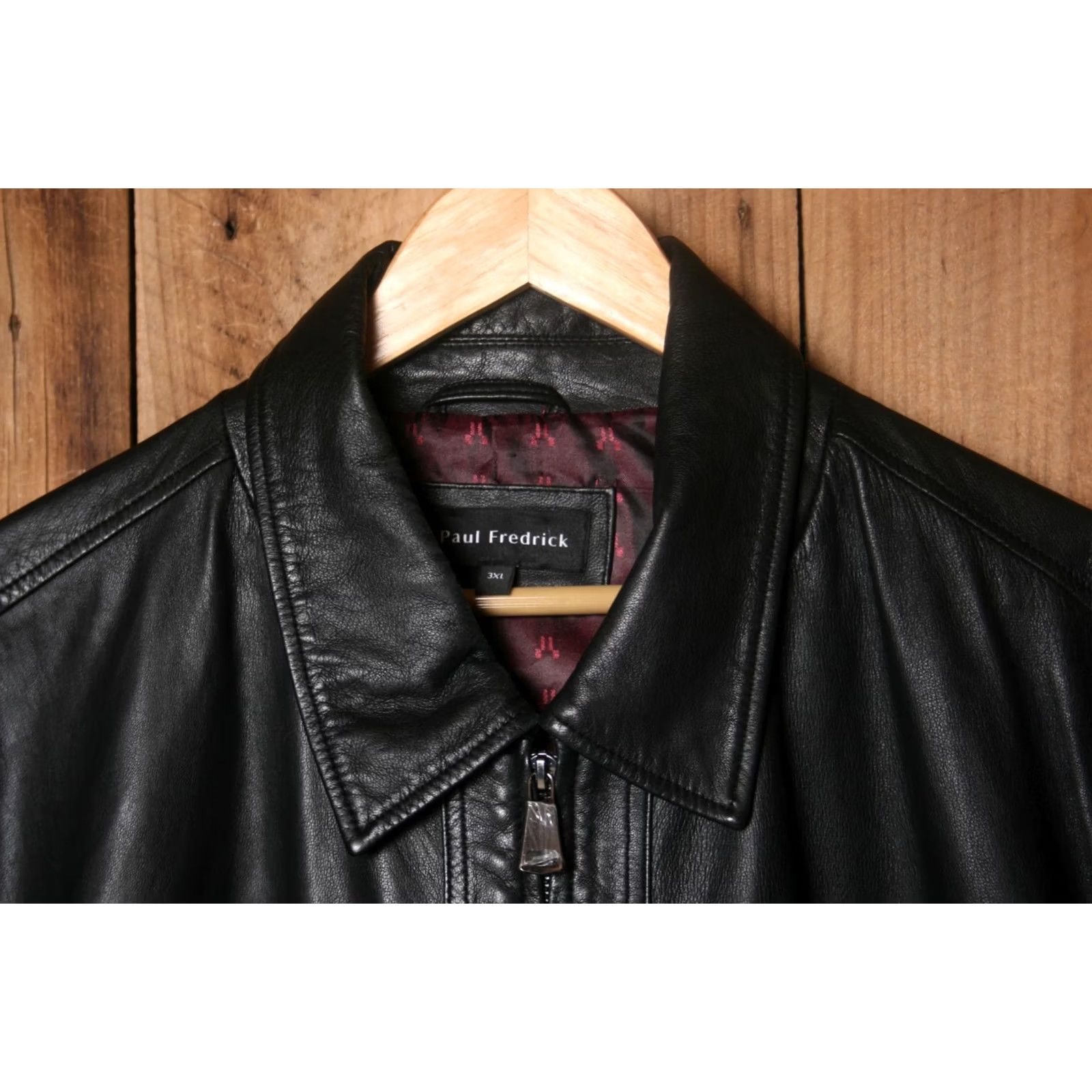 Vintage PAUL FREDRICK Buttery Soft Black Leather Jacket Sz. 3XL Jacket Mens Bomber Zip Leather Black 3XL Size US XXL / EU 58 / 5 - 2 Thumbnail