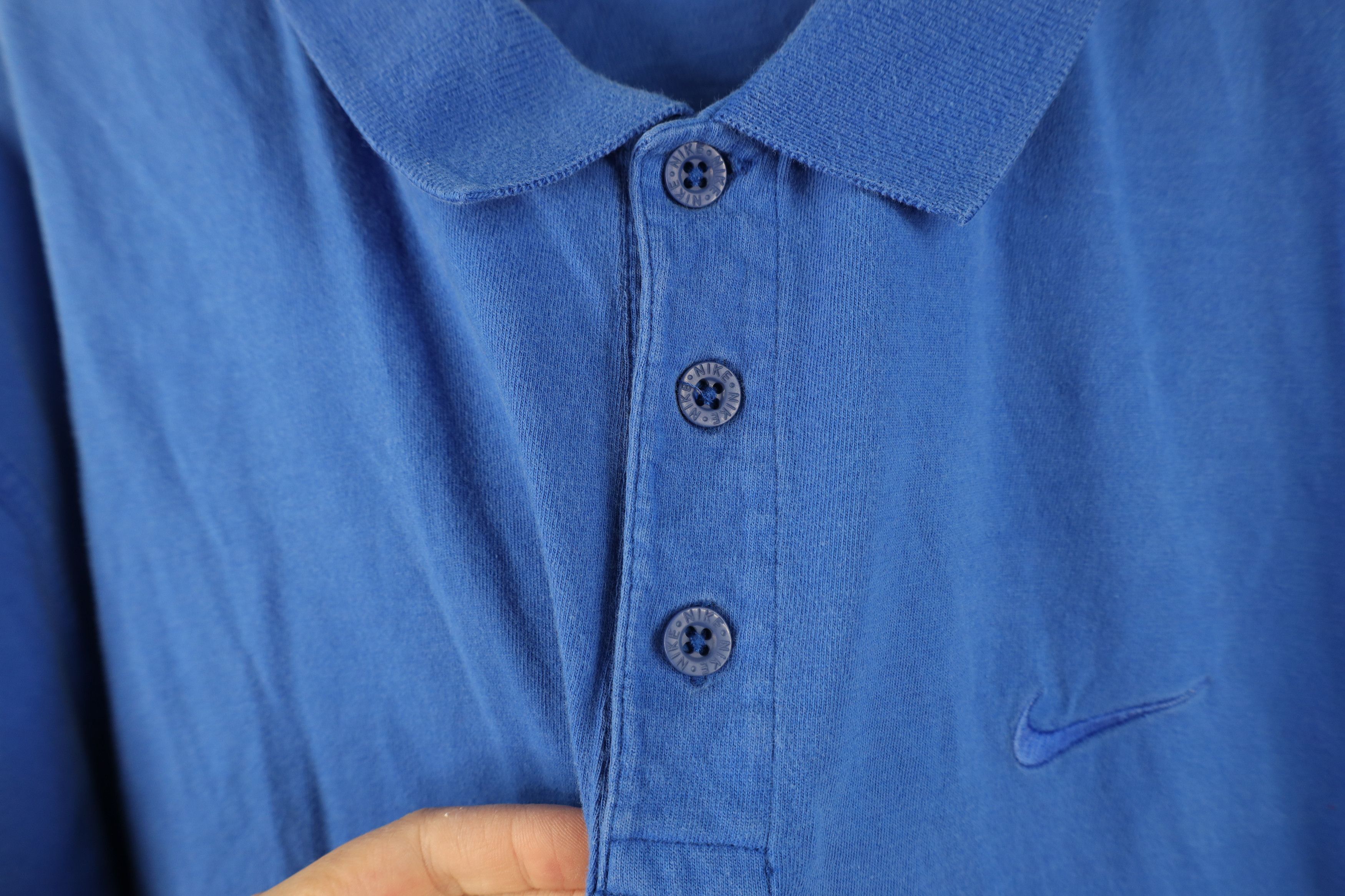 Nike Vintage 90s Nike Scott Mini Swoosh Golf Polo Shirt Blue Size US L / EU 52-54 / 3 - 5 Thumbnail