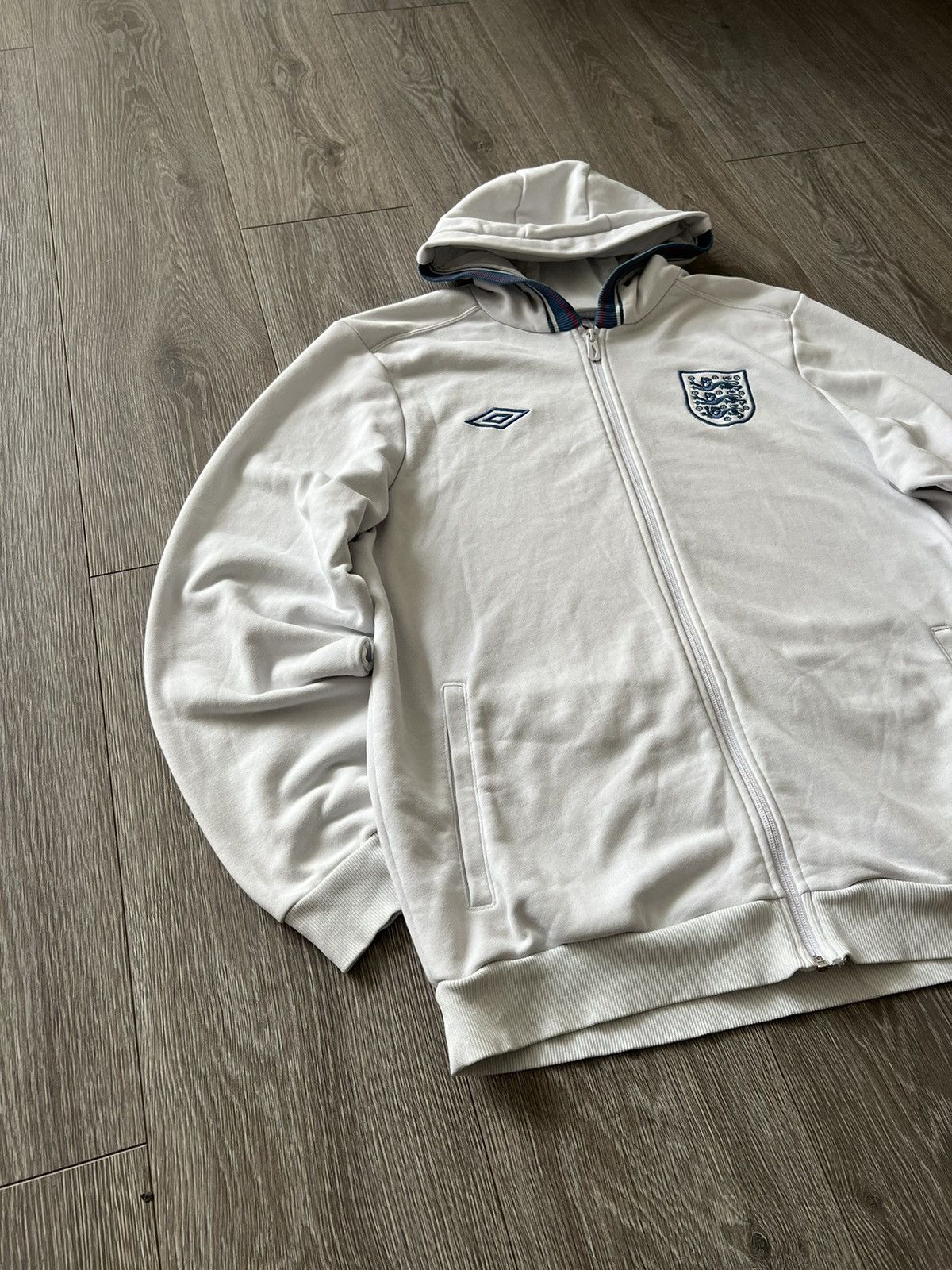 Umbro × Vintage Vintage Umbro England Football Hoodie Soccer Jersey Size US XL / EU 56 / 4 - 5 Thumbnail