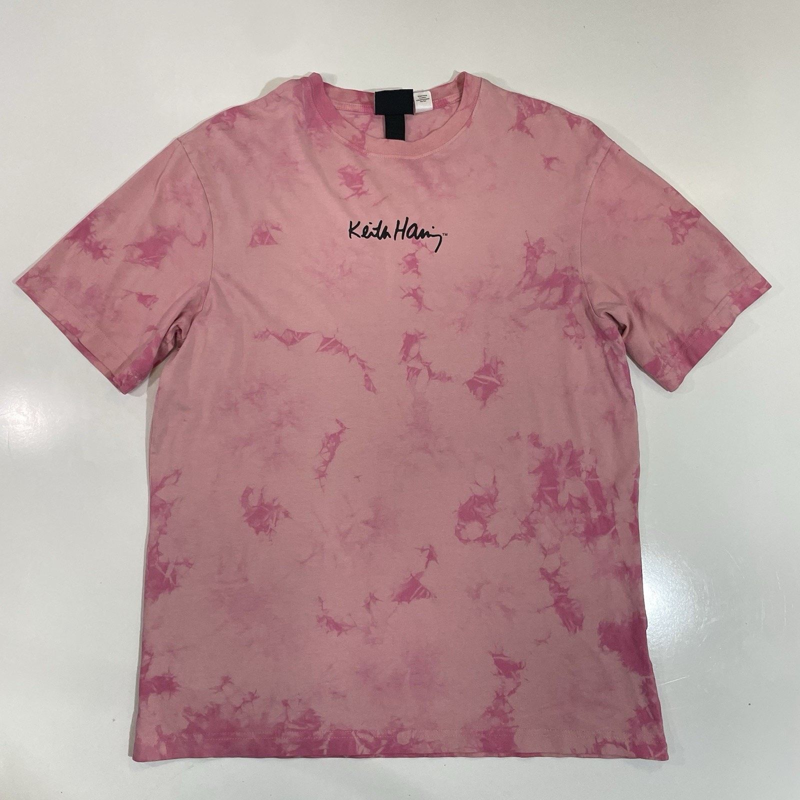 H&M Keith Haring Pink Tye-dye T Shirt Relaxed Fit Coupe Sz Small Size US S / EU 44-46 / 1 - 1 Thumbnail
