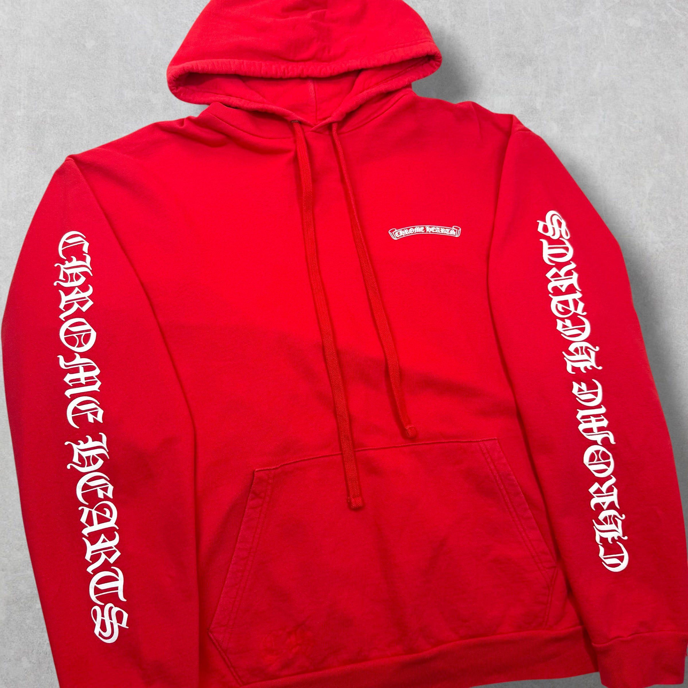 Chrome Hearts Chrome Hearts Red Scroll Logo Hoodie XXL Size US XXL / EU 58 / 5 - 3 Thumbnail