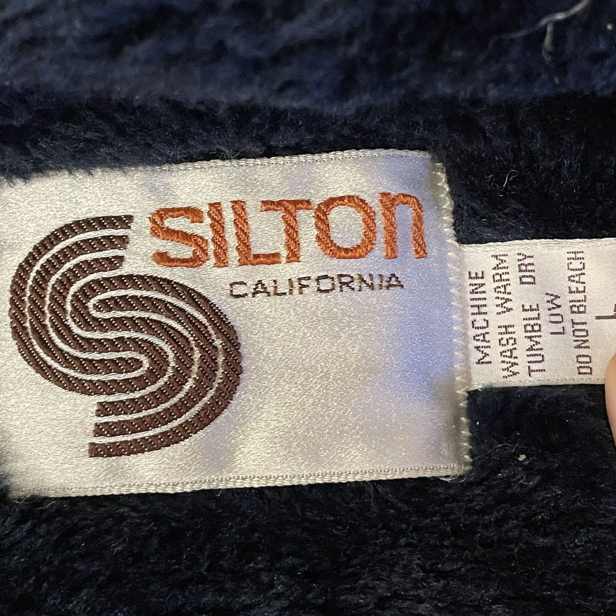 Other Vtg Silton Blue Nylon FLEECE Lined Coat Hooded Chore Jacket Size US L / EU 52-54 / 3 - 4 Thumbnail
