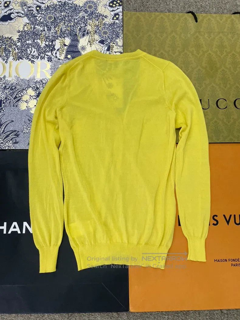 Gucci Gucci Yellow cashmere knitted cardigan coat Size S / US 4 / IT 40 - 3 Thumbnail