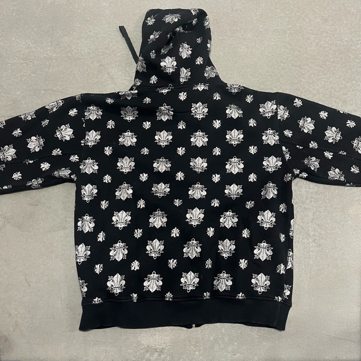 Southpole Vintage Y2K Southpole Fleur De Lis Black Zip Up Hoodie XL Size US XL / EU 56 / 4 - 3 Thumbnail
