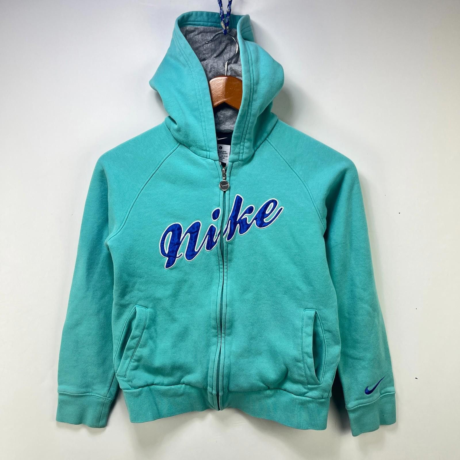 Nike Vintage Nike Zip Up Hoodie Y2K Black Women's Large Size L / US 10 / IT 46 - 1 Thumbnail