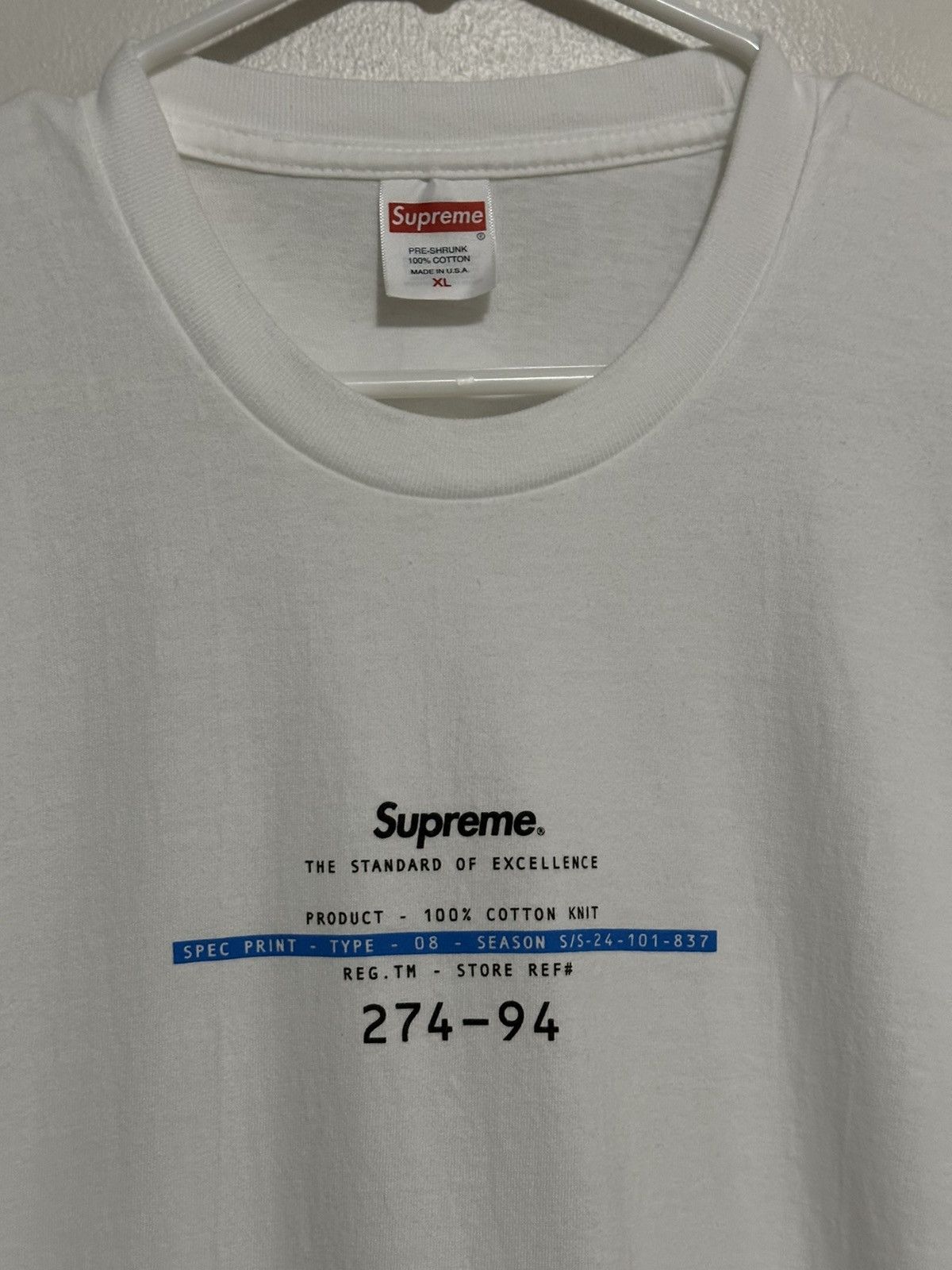 Supreme Supreme Standard Tee Size US XL / EU 56 / 4 - 2 Thumbnail