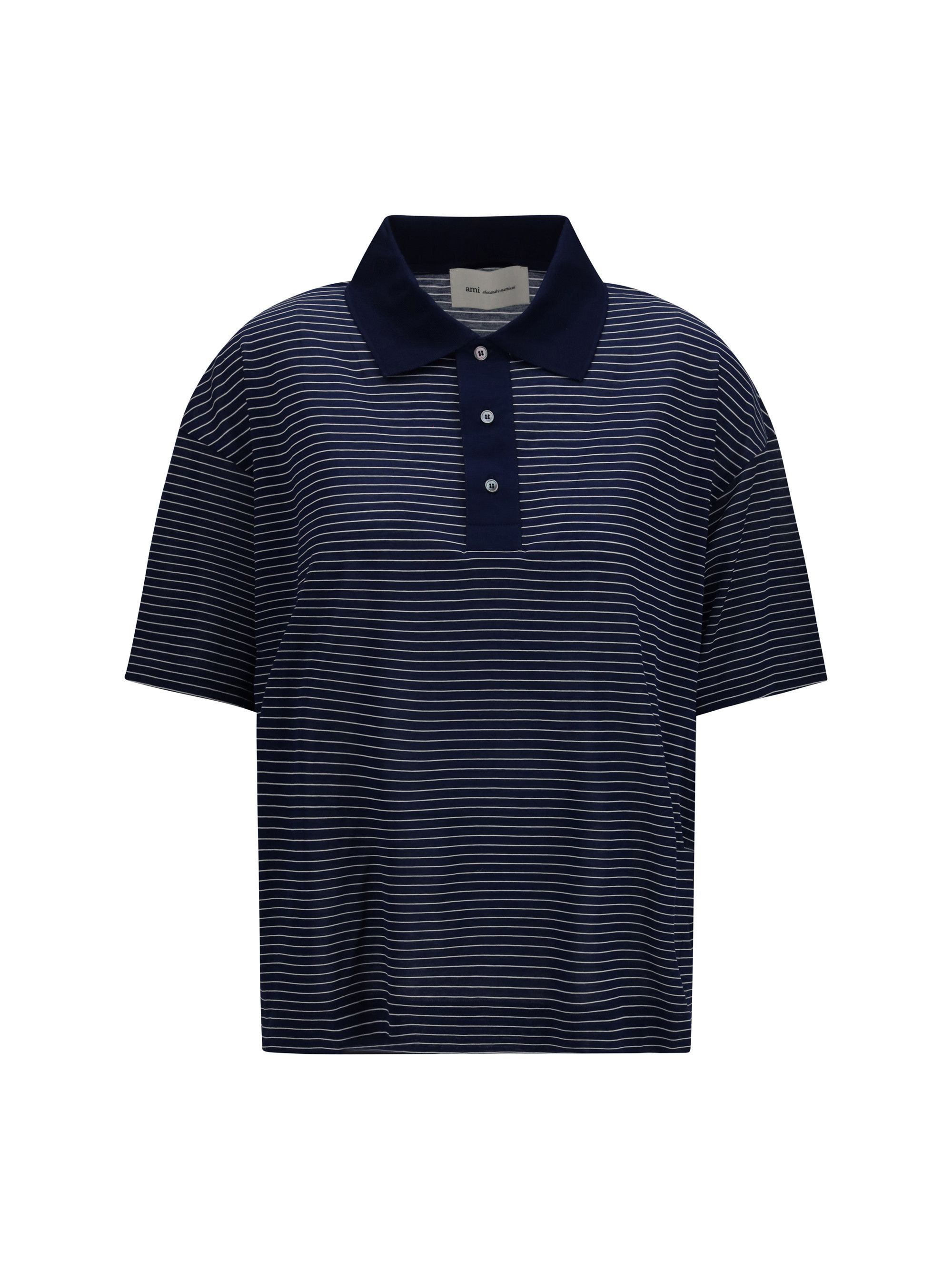 AMI Cotton Striped Ami de Coeur Polo Size XS / US 0-2 / IT 36-38 - 1 Thumbnail