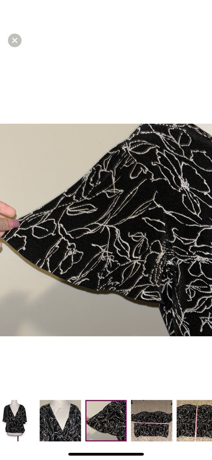 ASTR The Label Astr the label xl short sleeved crinkle floral wrap top Size XL / US 12-14 / IT 48-50 - 5 Thumbnail