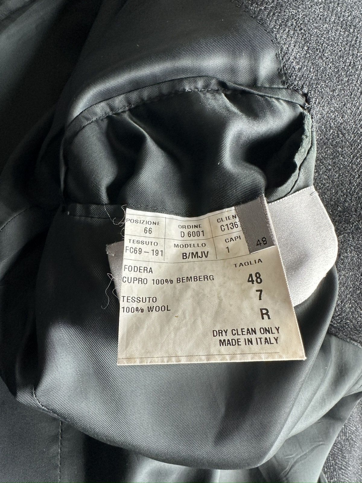 Dior × Hedi Slimane Dior Homme AW01 “Solitaire” lambskin collar wool long coat Size US M / EU 48-50 / 2 - 18 Thumbnail