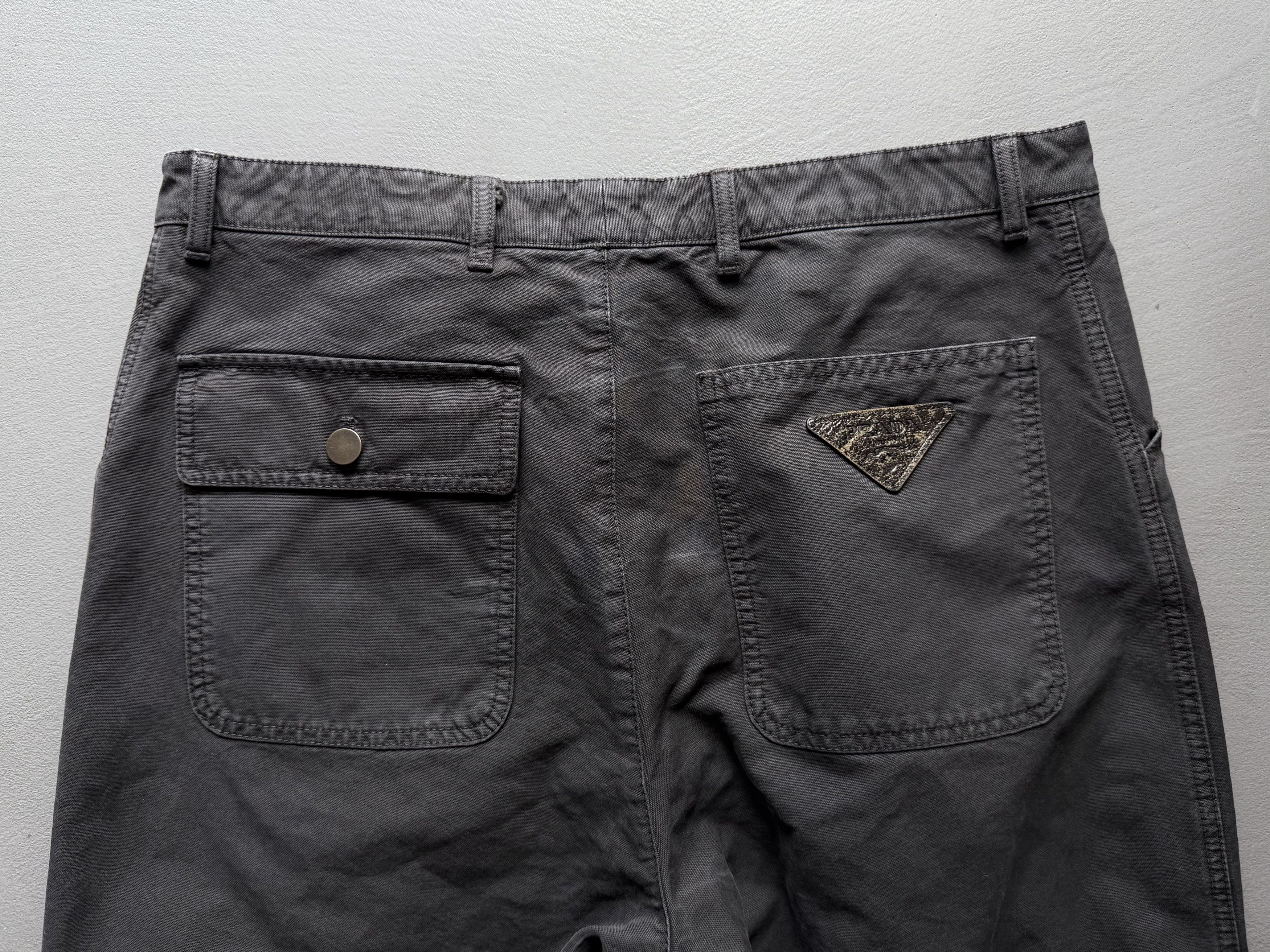 Prada PRADA Cotton Trousers, Leather Patch Size US 30 / EU 46 - 4 Thumbnail