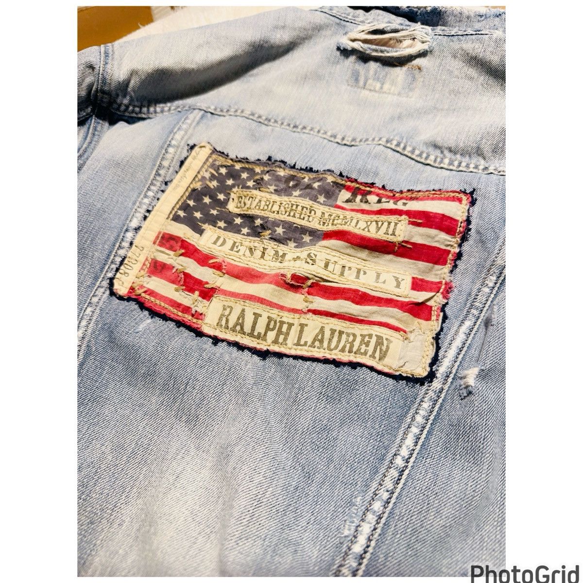 Denim & Supply Ralph Lauren RL Denim and Supply Distressed Denim Jacket. Rare! Size L / US 10 / IT 46 - 10 Thumbnail