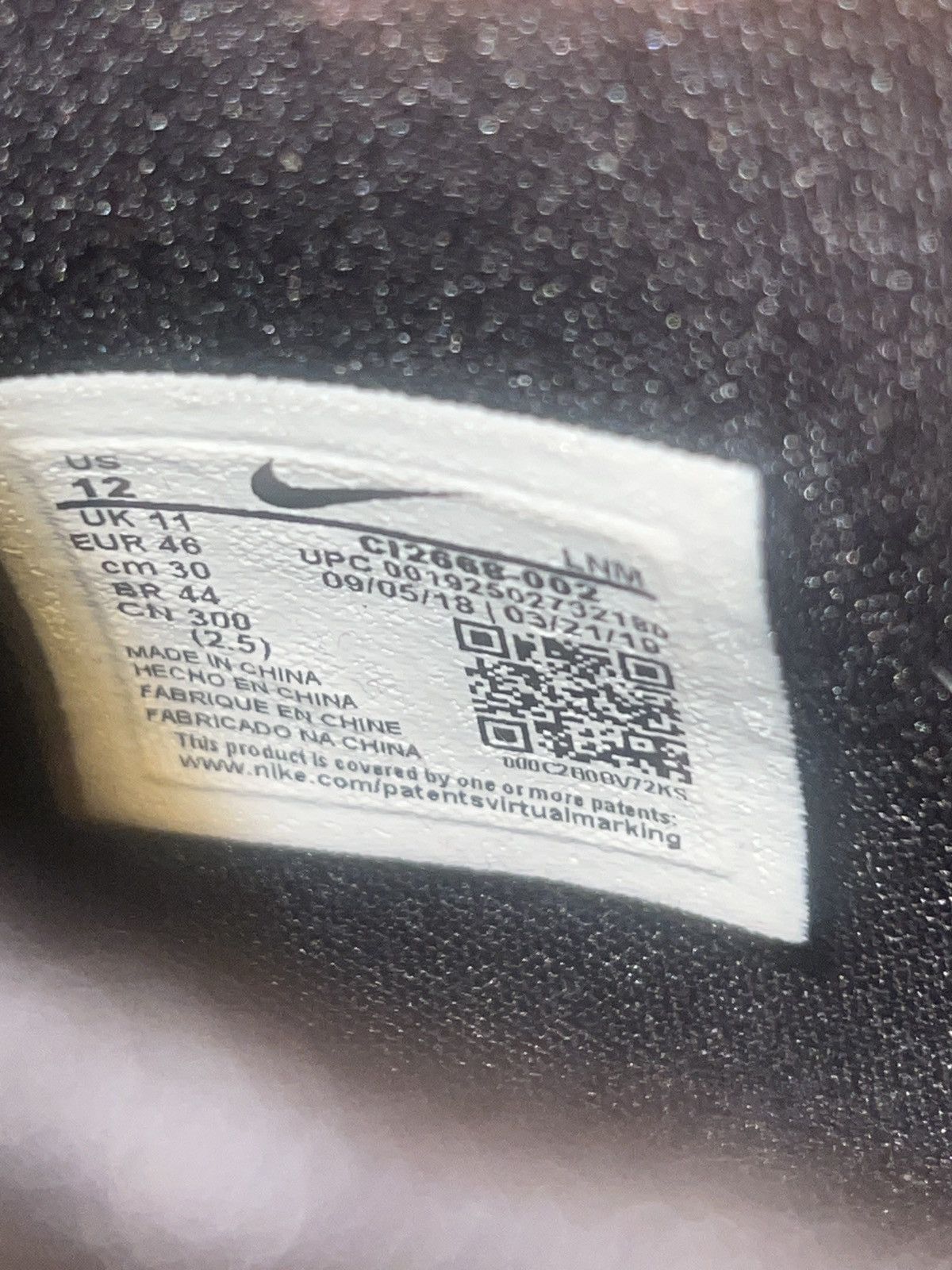 Nike Nike LeBron 16 Triple Black 2019 Size US 12 / EU 45 - 6 Thumbnail