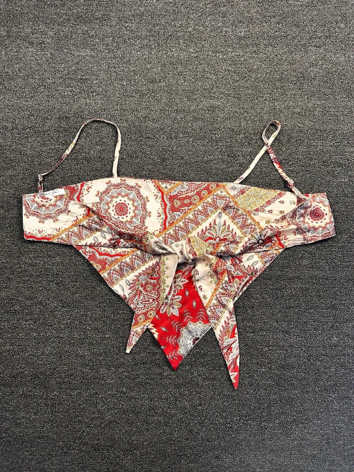 Other Cloud Ten Women's L Red/White Paisley Tie Back Cami Size L / US 10 / IT 46 - 2 Thumbnail