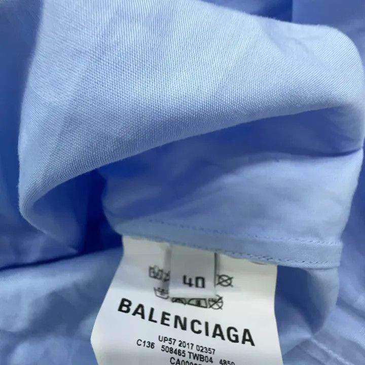Balenciaga Balenciaga Balenciaga Blue Casual Long Sleeve Shirt -2507 Size US M / EU 48-50 / 2 - 4 Thumbnail