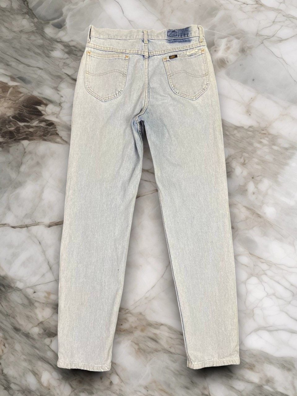 Lee vintage 80s lee lightwash distressed denim made in usa Size US 31 - 2 Thumbnail