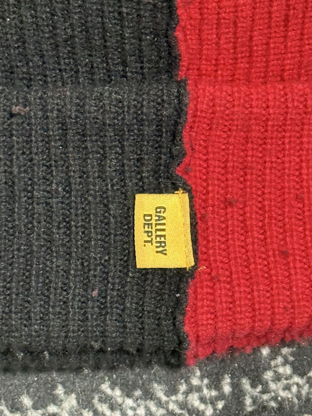 Gallery Dept. GALLERY DEPT. TOPANGA BLACK AND RED CASHMERE WOOL BEANIE OS Size ONE SIZE - 3 Thumbnail