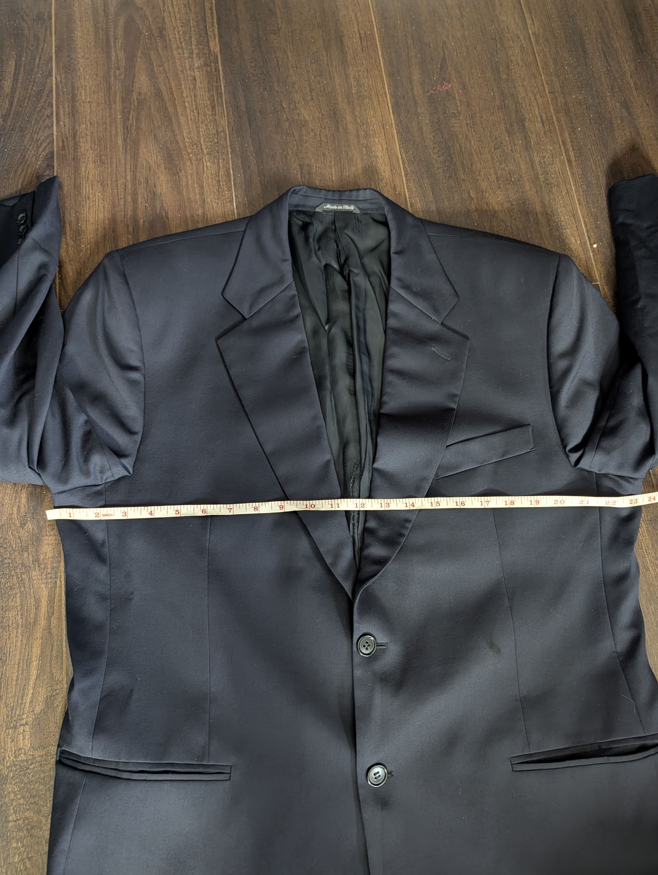 Gianfranco Ferre Dark blue navy two-button Italian wool jacket 56R Size 46R - 13 Thumbnail