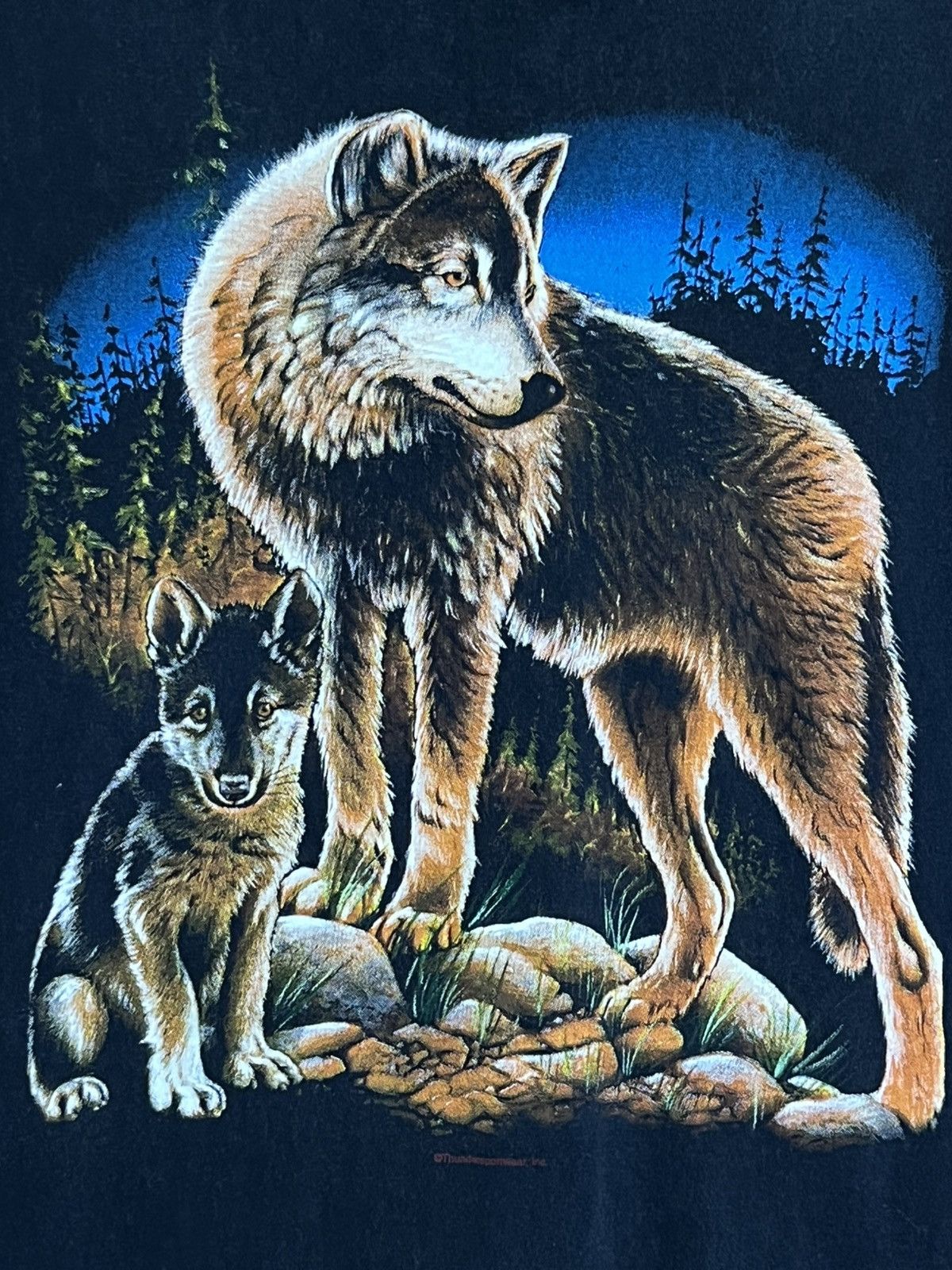 Vintage VINTAGE Y2K WOLF PACK BY THUNDER SPORTWEAR TEE SHIRT Size US XL / EU 56 / 4 - 3 Thumbnail