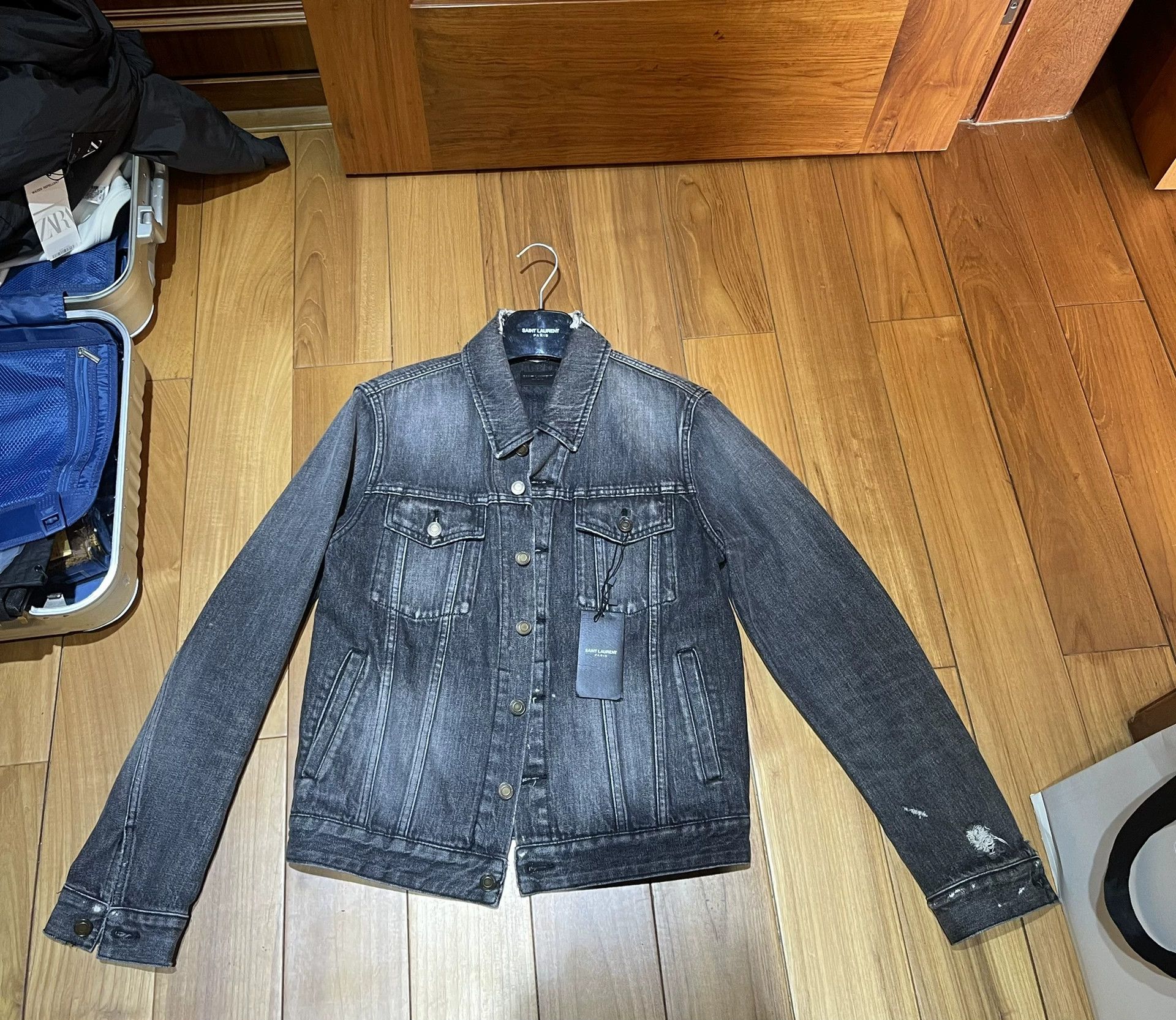 Saint Laurent Paris Saint Laurent Denim Jacket Beckham Style Size US S / EU 44-46 / 1 - 1 Thumbnail