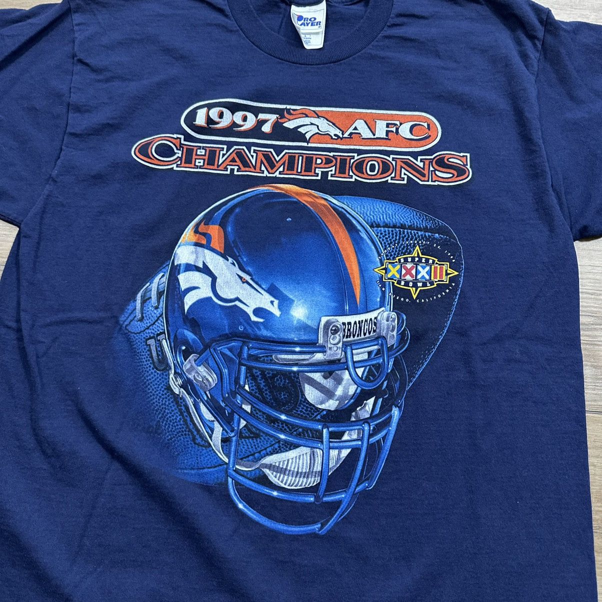NFL 1997 Pro Player Denver Broncos AFC Champions Graphic Tee Size US L / EU 52-54 / 3 - 4 Thumbnail