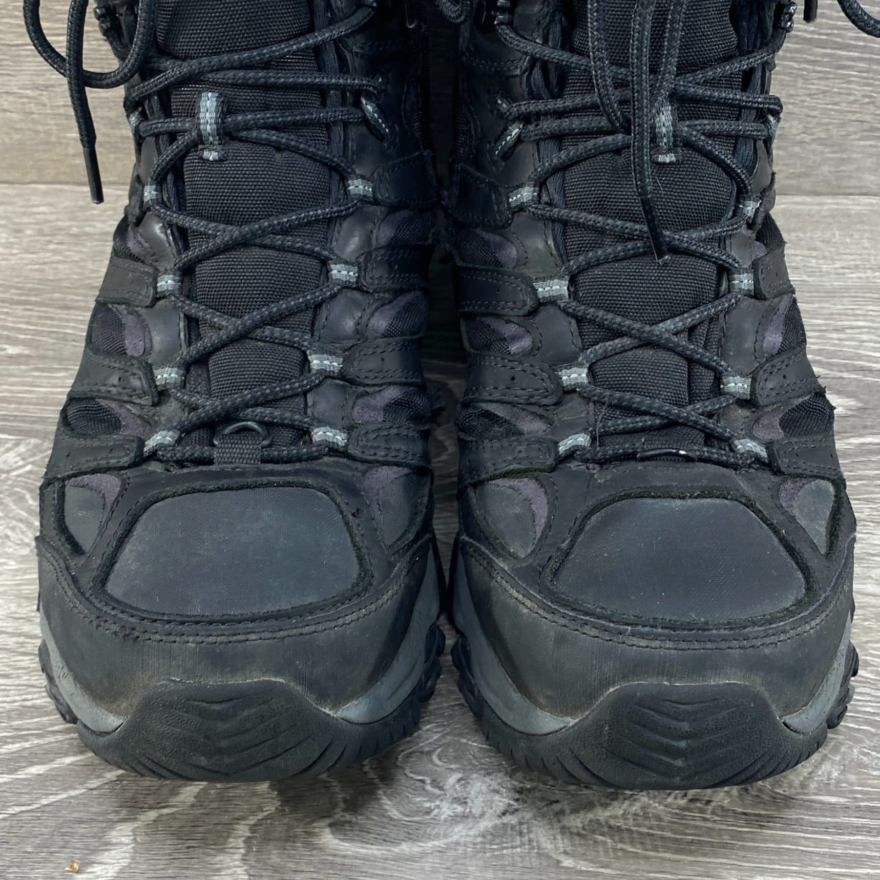 Merrell Merrell Men Boot Winter Waterproof Leather Vibram Side Zip 11 Black Hiking Crosslander Size US 11 / EU 44 - 6 Thumbnail