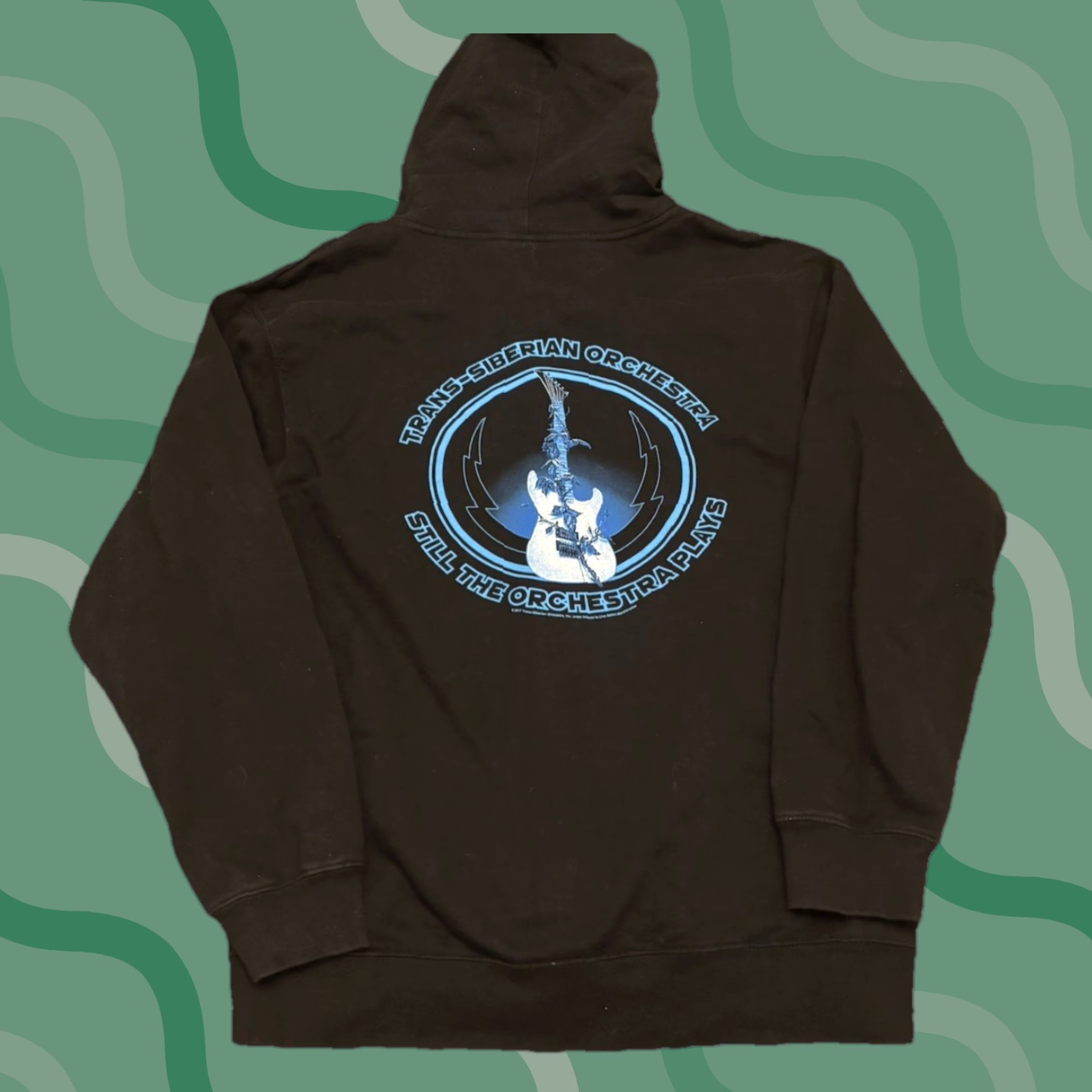 Vintage Trans Siberian Orchestra Hoodie Sweatshirt TSO 2017 Winter Tour Concert M Black Full Zip Men Hooded Sweatshirt Mint Forever or Vintage? Size US M / EU 48-50 / 2 - 1 Thumbnail