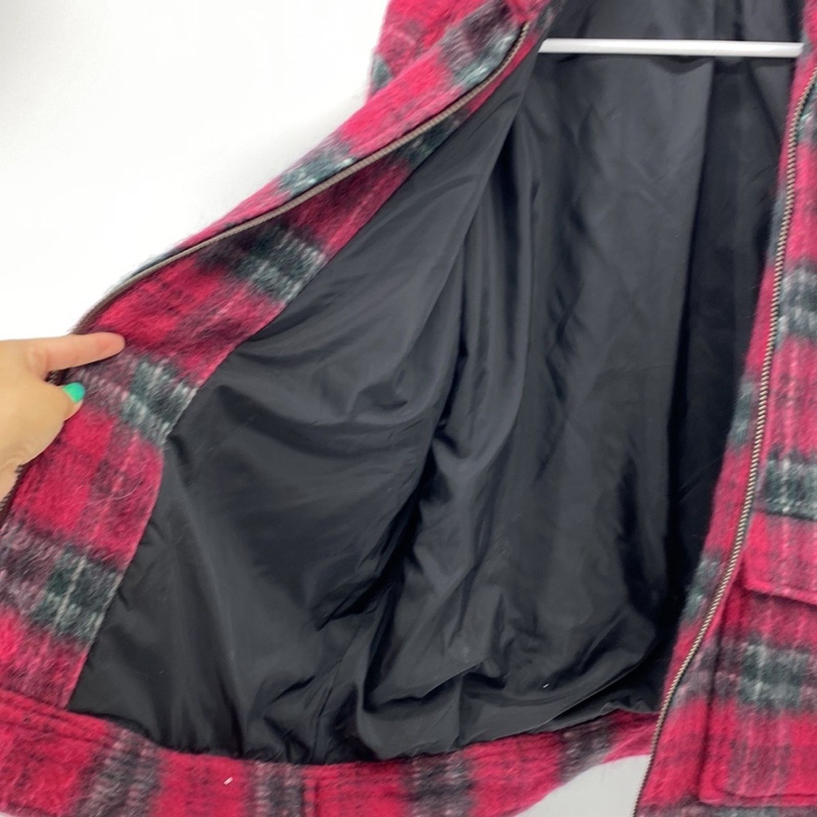 Other Wool blend shacket bomber pink red green in color oversized Size L / US 10 / IT 46 - 6 Thumbnail