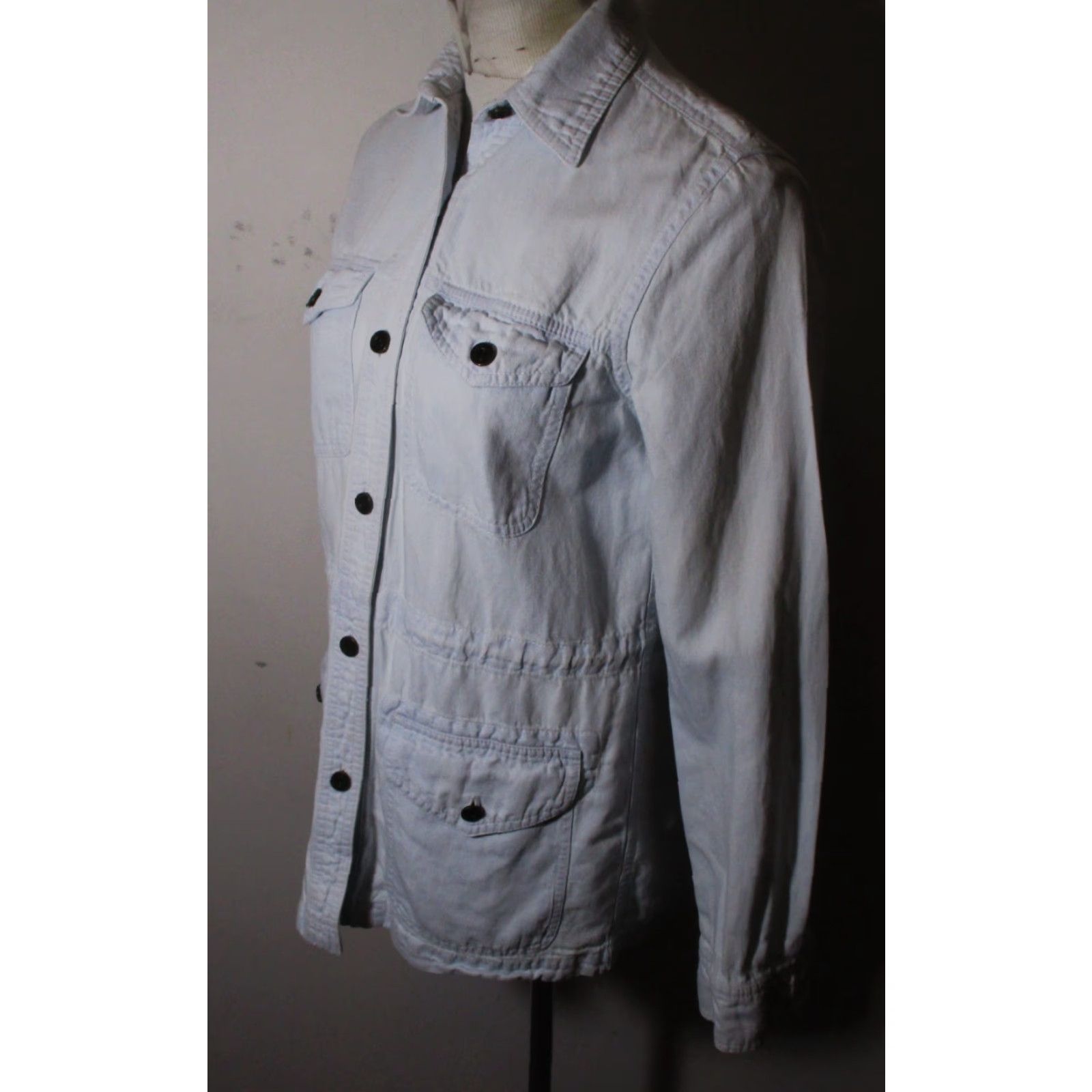 Ralph Lauren LAUREN Ralph Lauren Denim Jacket Women's XS Blue Linen Blend Size XS / US 0-2 / IT 36-38 - 4 Thumbnail