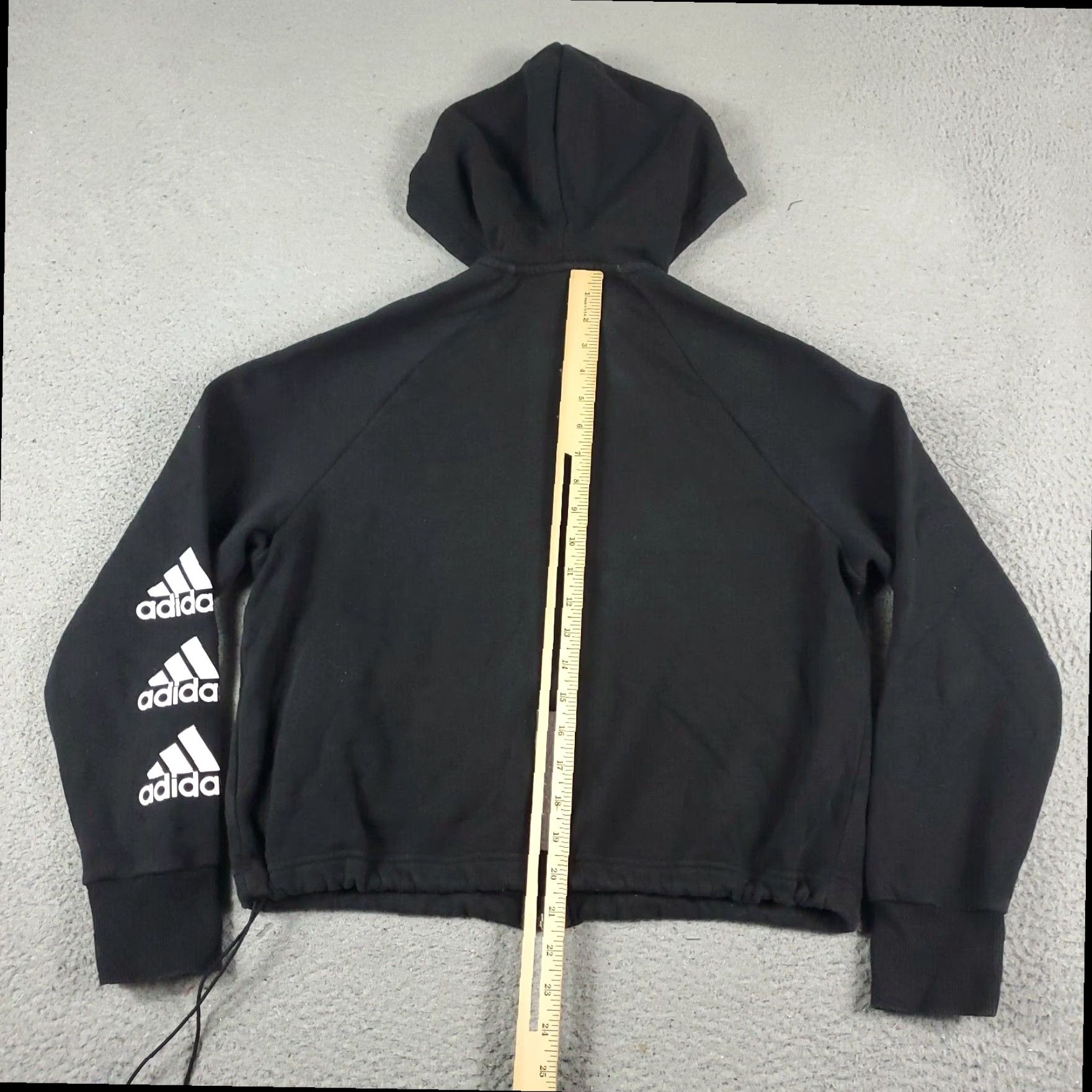 Adidas Adidas Womens Sweatshirt Hoodie Full Zip Up Black XS Ladies Size XS / US 0-2 / IT 36-38 - 6 Thumbnail