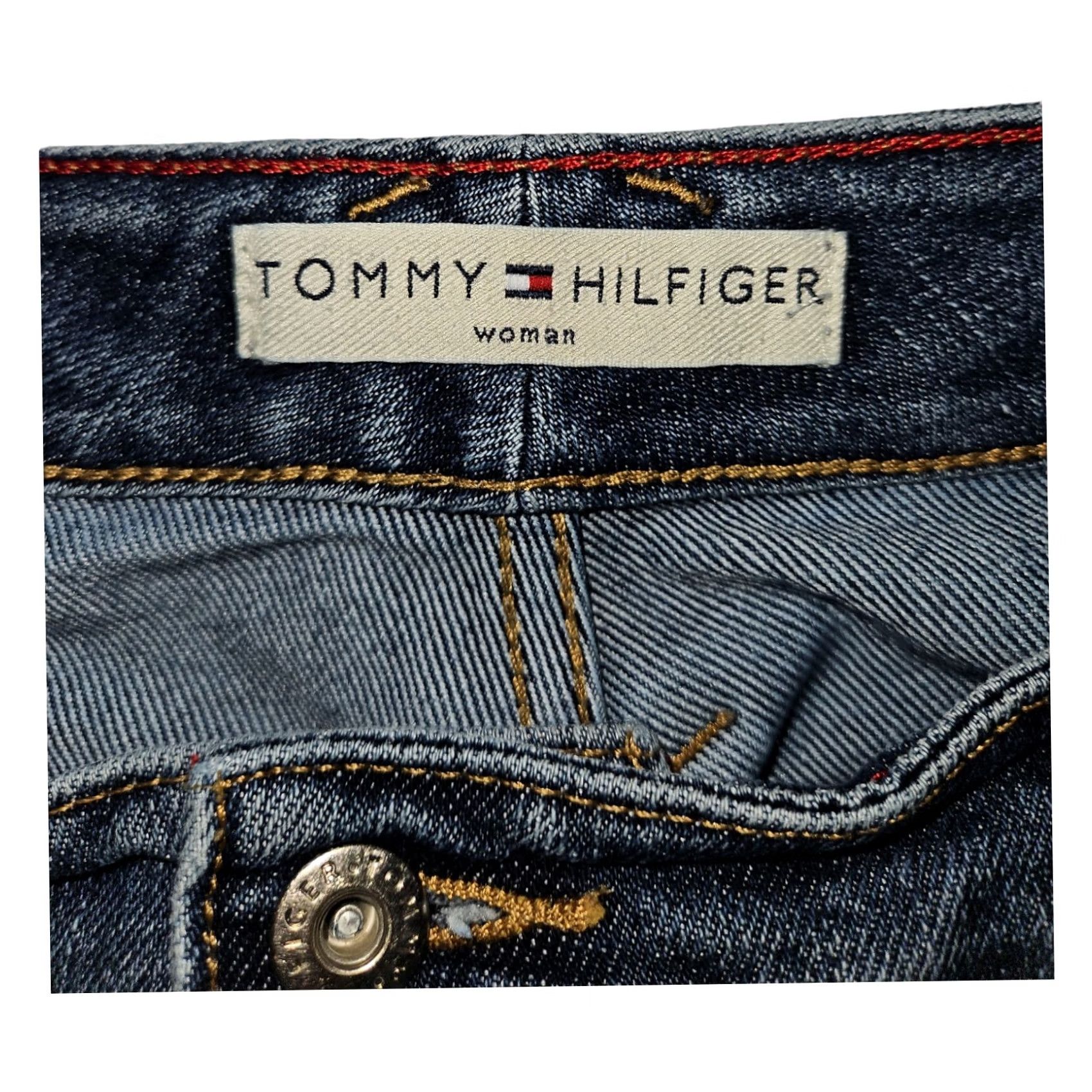 Tommy Hilfiger Vintage Tommy HIlfiger Jeans Womens 16 Boot Cut Blue Denim Embroidered Y2K Size 38" / US 16 / IT 52 - 4 Thumbnail