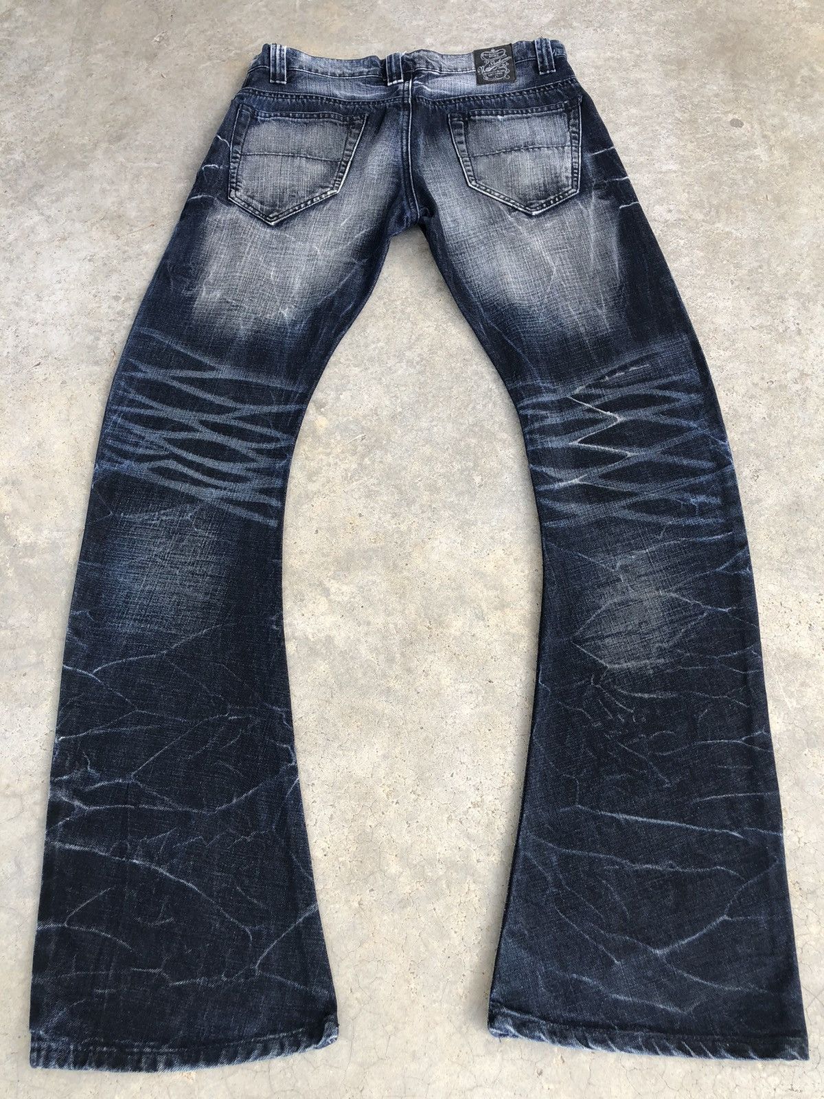 BUFFALO BOBS Japanese Buffalobobs Flared Jeans Distressed Jeans Size US 31 - 2 Thumbnail