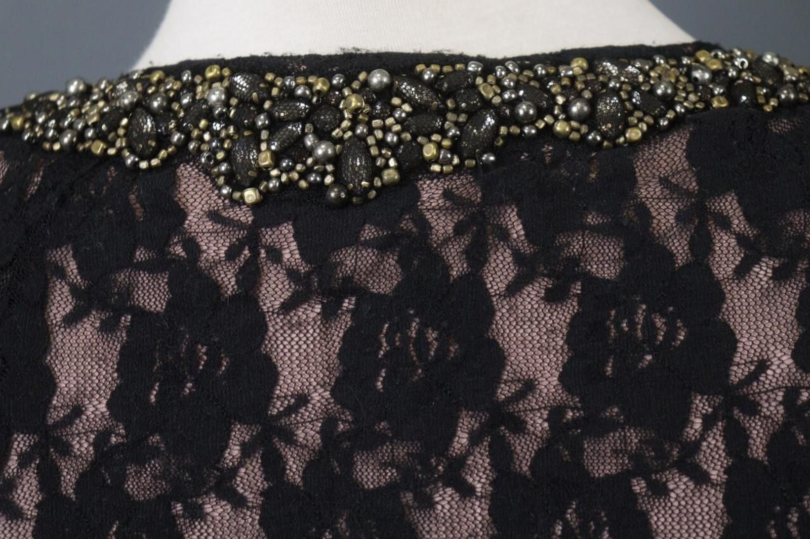 Diesel Diesel Black Lace Long Sleeve Beaded Bomber Jacket Size S Size S / US 4 / IT 40 - 12 Thumbnail