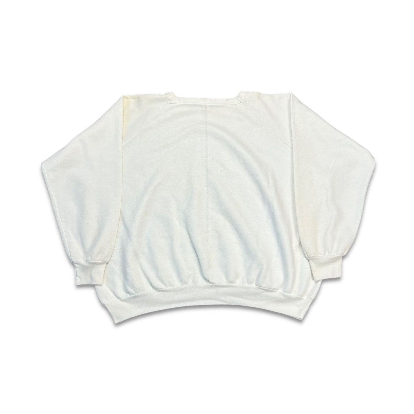 Vintage Vintage Blank Sweatshirt White 90s Classic Pullover Crewneck Size US M / EU 48-50 / 2 - 2 Thumbnail