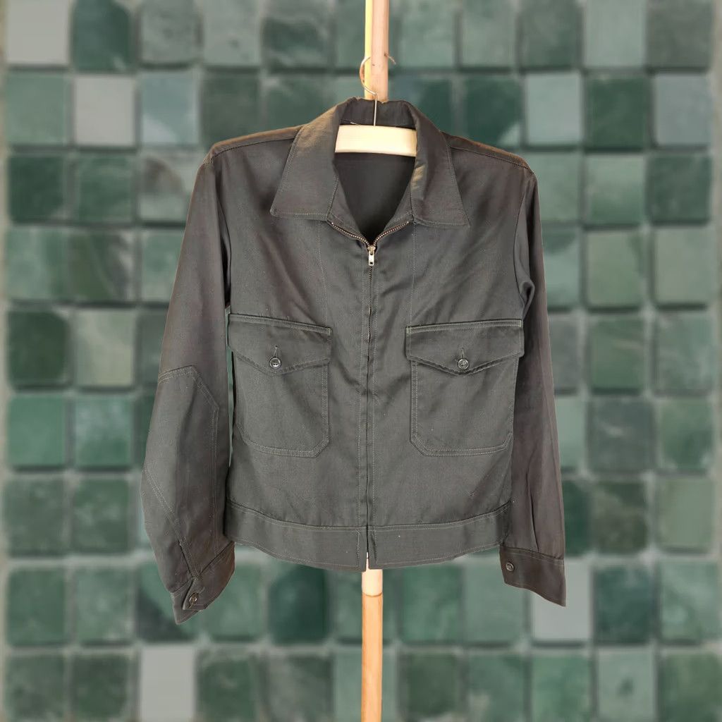 Gregory VINTAGE Gregory's 2 PLY WORK MECHANIC JACKET SZ MEDIUM Jacket Mens Green Denim Bomber 60s 18 INCH 20 INCH 24 INCH Size US M / EU 48-50 / 2 - 1 Thumbnail