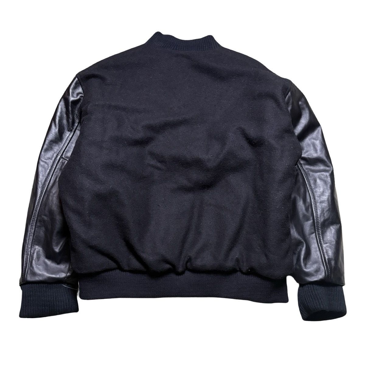 Other MV Sports Triple Black Leather Wool Varsity Bomber Biker XL Size US XL / EU 56 / 4 - 7 Thumbnail