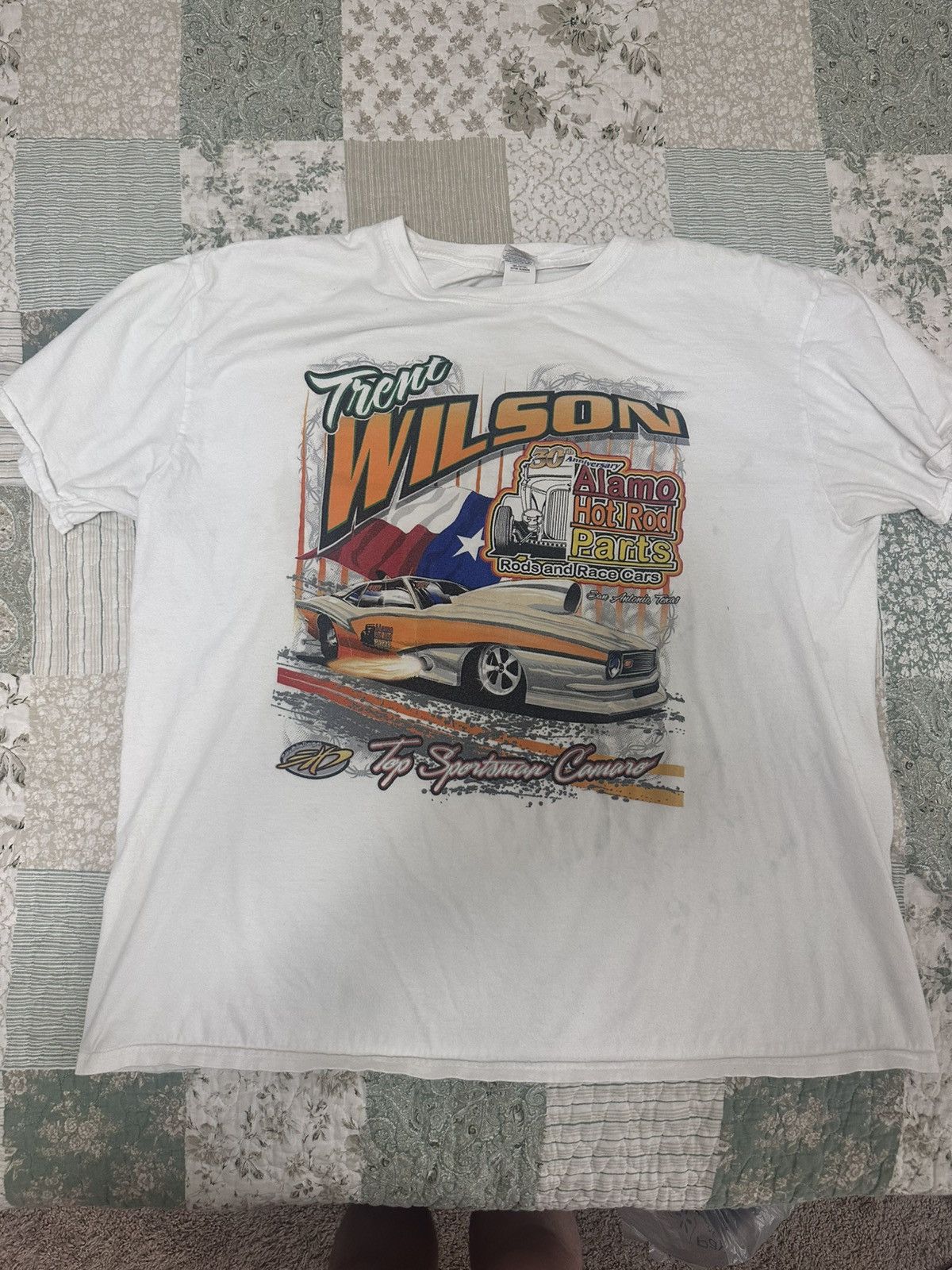 Gildan White vintage Texas hot rod tee Size US XXL / EU 58 / 5 - 1 Thumbnail
