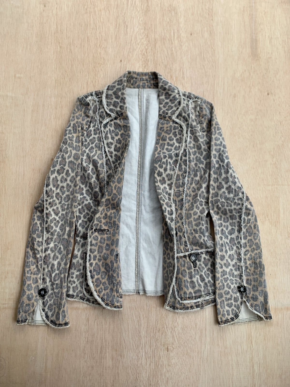 20471120 Vintage Leopard Blazer Ifsixwasnine Punk Style Size M / US 6-8 / IT 42-44 - 1 Thumbnail