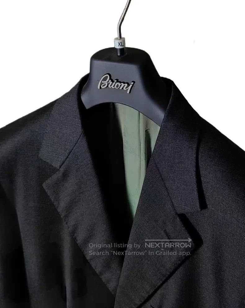 Brioni Brioni Carbon black wool single-breasted suit Size US XL / EU 56 / 4 - 3 Thumbnail