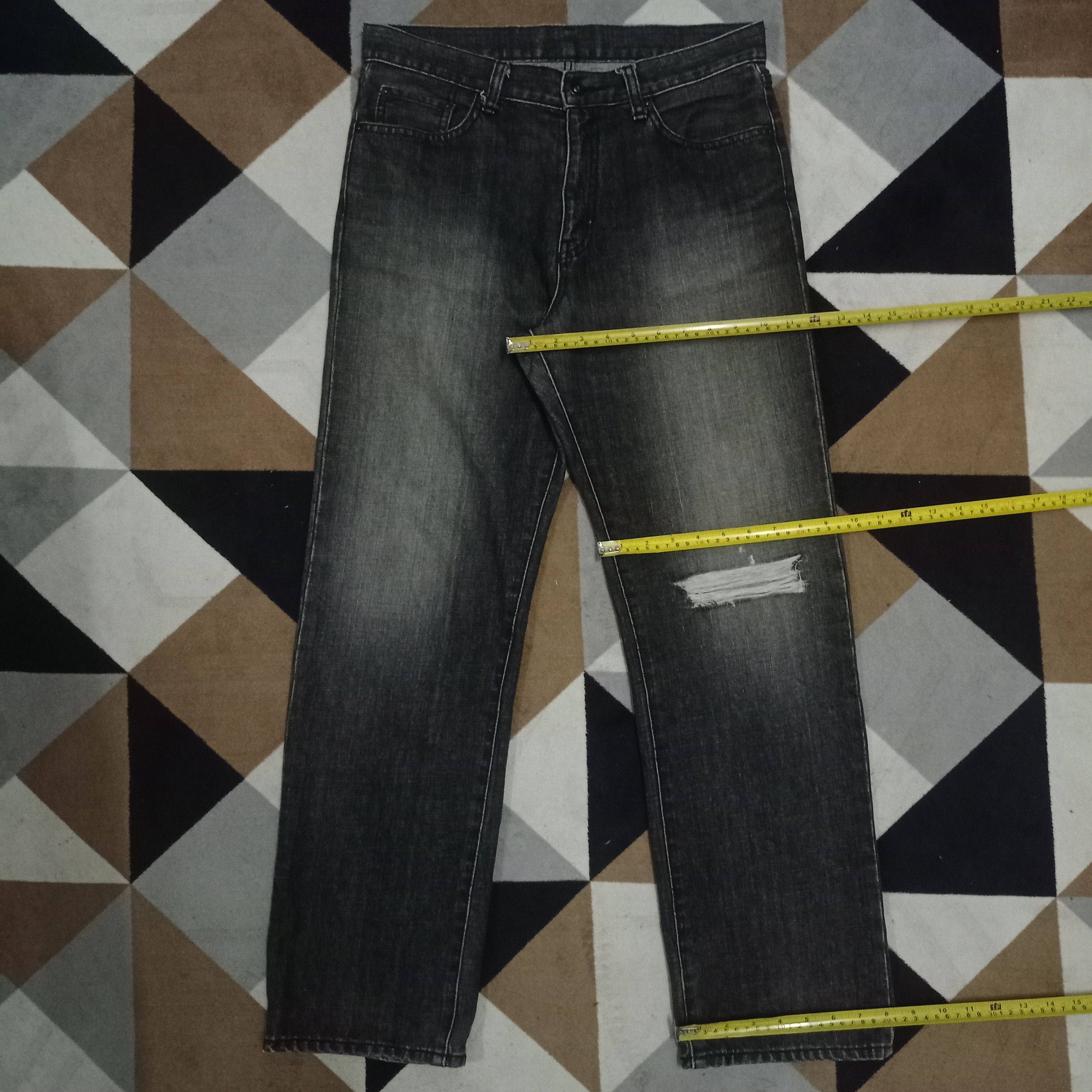Japanese Brand × Uniqlo Vintage 90s Japanese Uniqlo Distressed Baggy Jeans Size US 32 / EU 48 - 9 Thumbnail