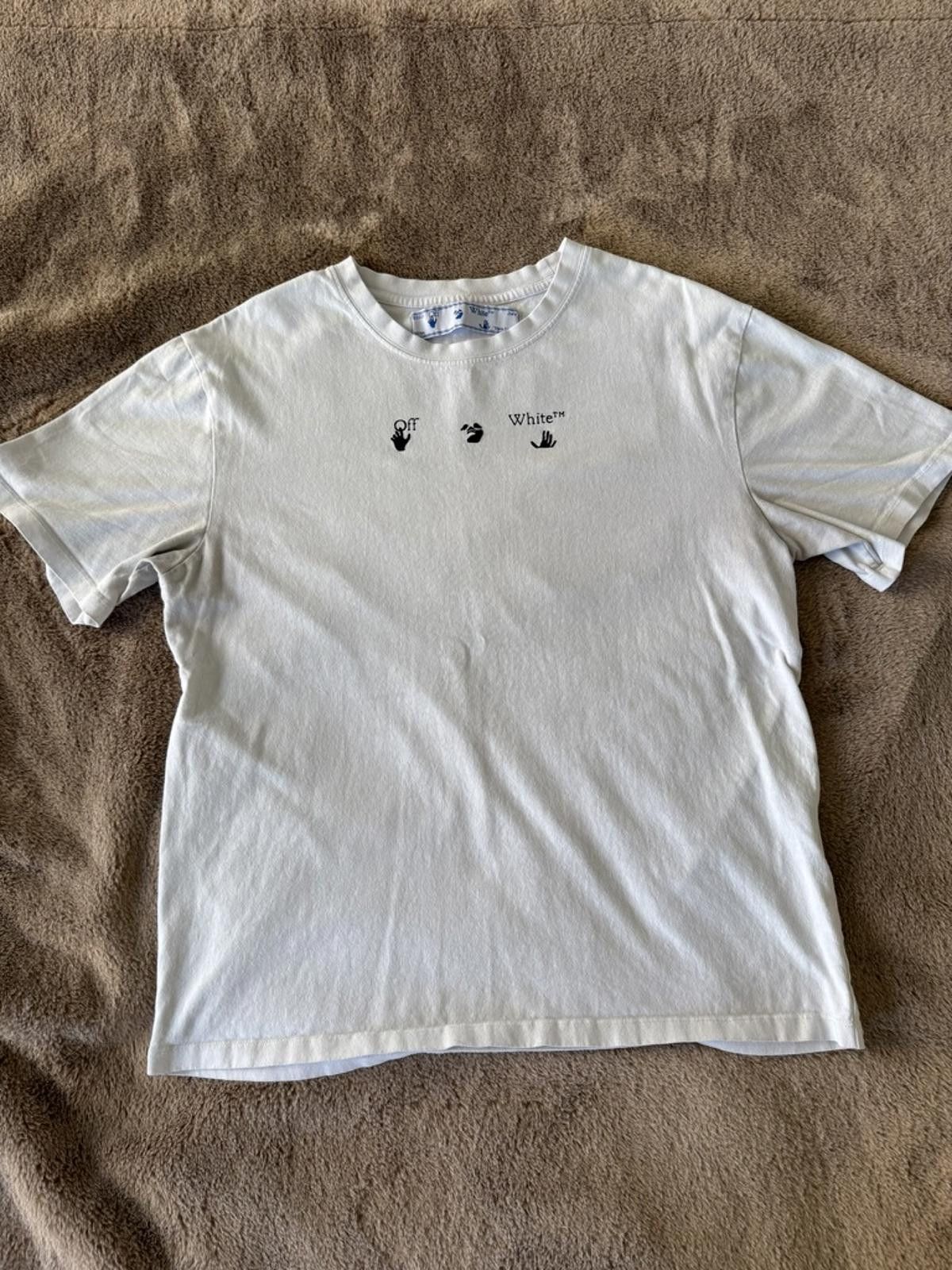 Off-White Off-White White Graphic Print T-Shirt Size US M / EU 48-50 / 2 - 2 Thumbnail