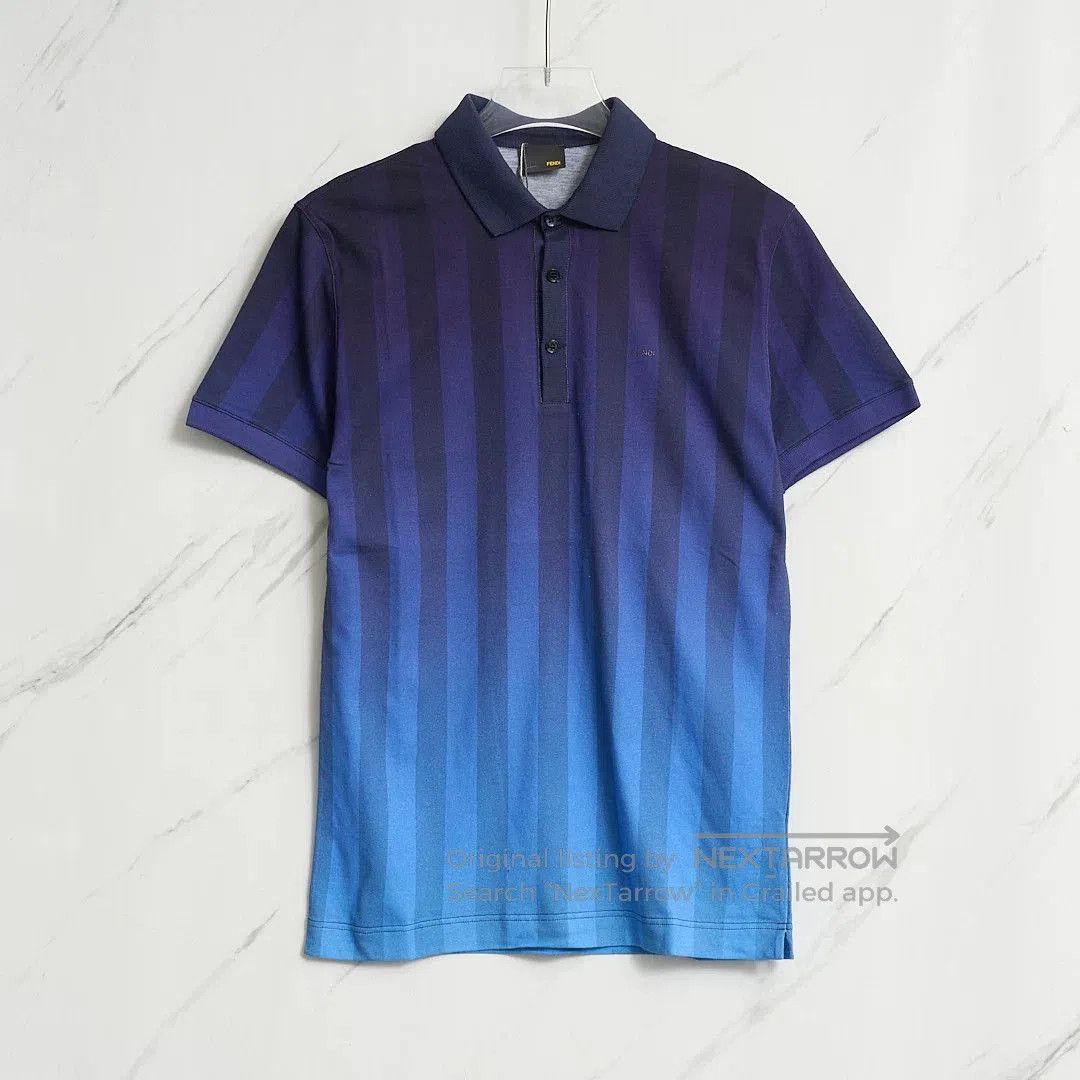 Fendi Fendi Men's Gradient Stripe Polo. Size US M / EU 48-50 / 2 - 1 Thumbnail