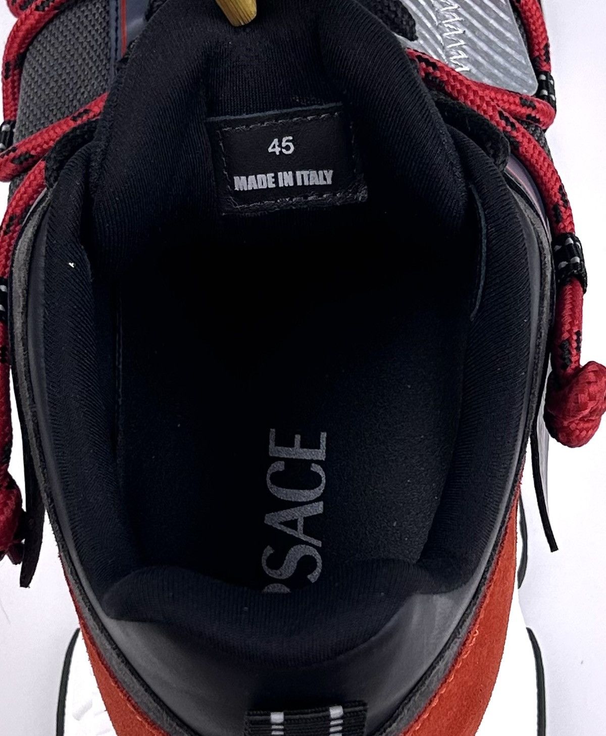 Versace Versace Trigreca Sneakers EU45/US12 Gray Red Suede Italy Size US 12 / EU 45 - 4 Thumbnail