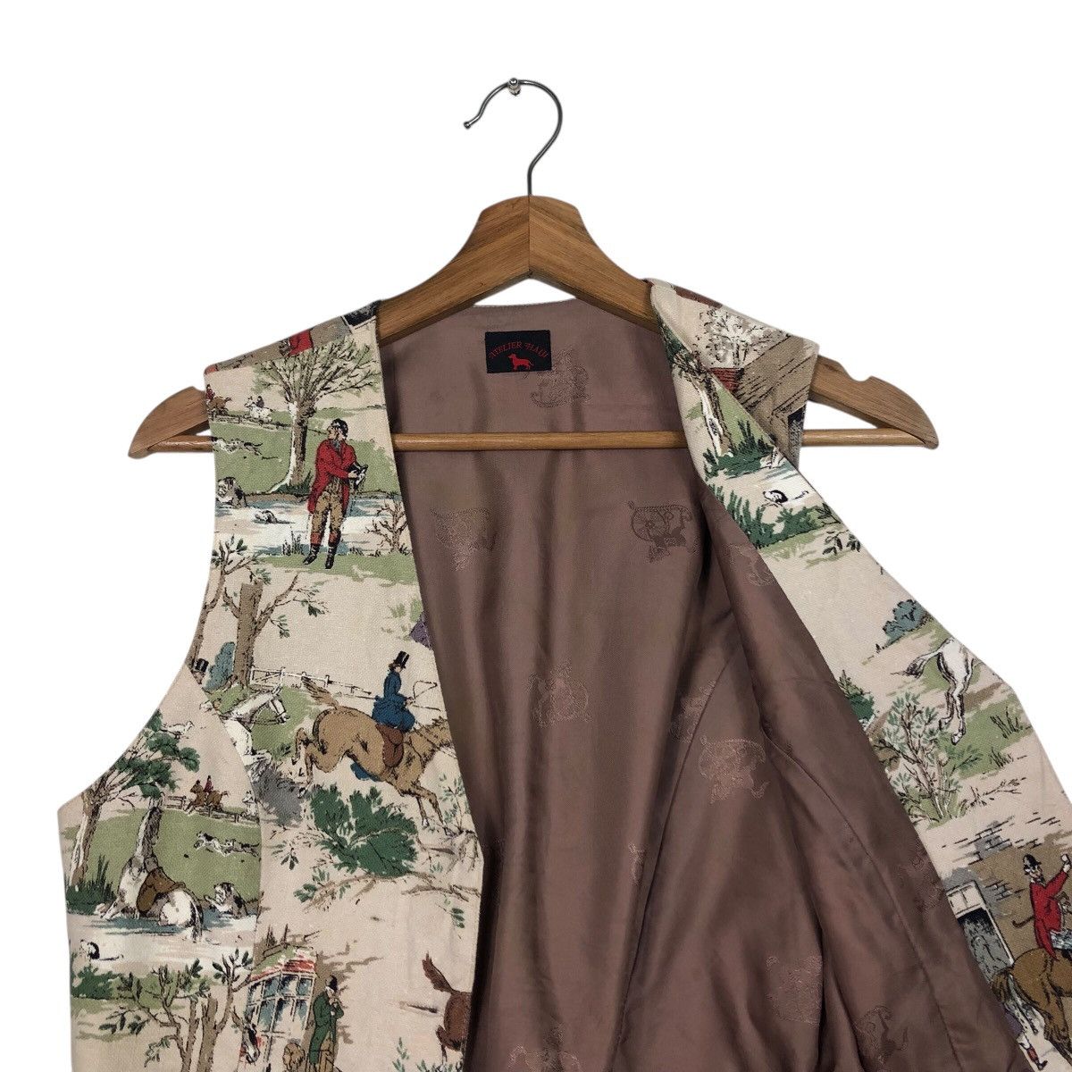 Japanese Brand 📌Vintage Waist Jacket Atelier Haiji Full Print Design Size US M / EU 48-50 / 2 - 14 Thumbnail