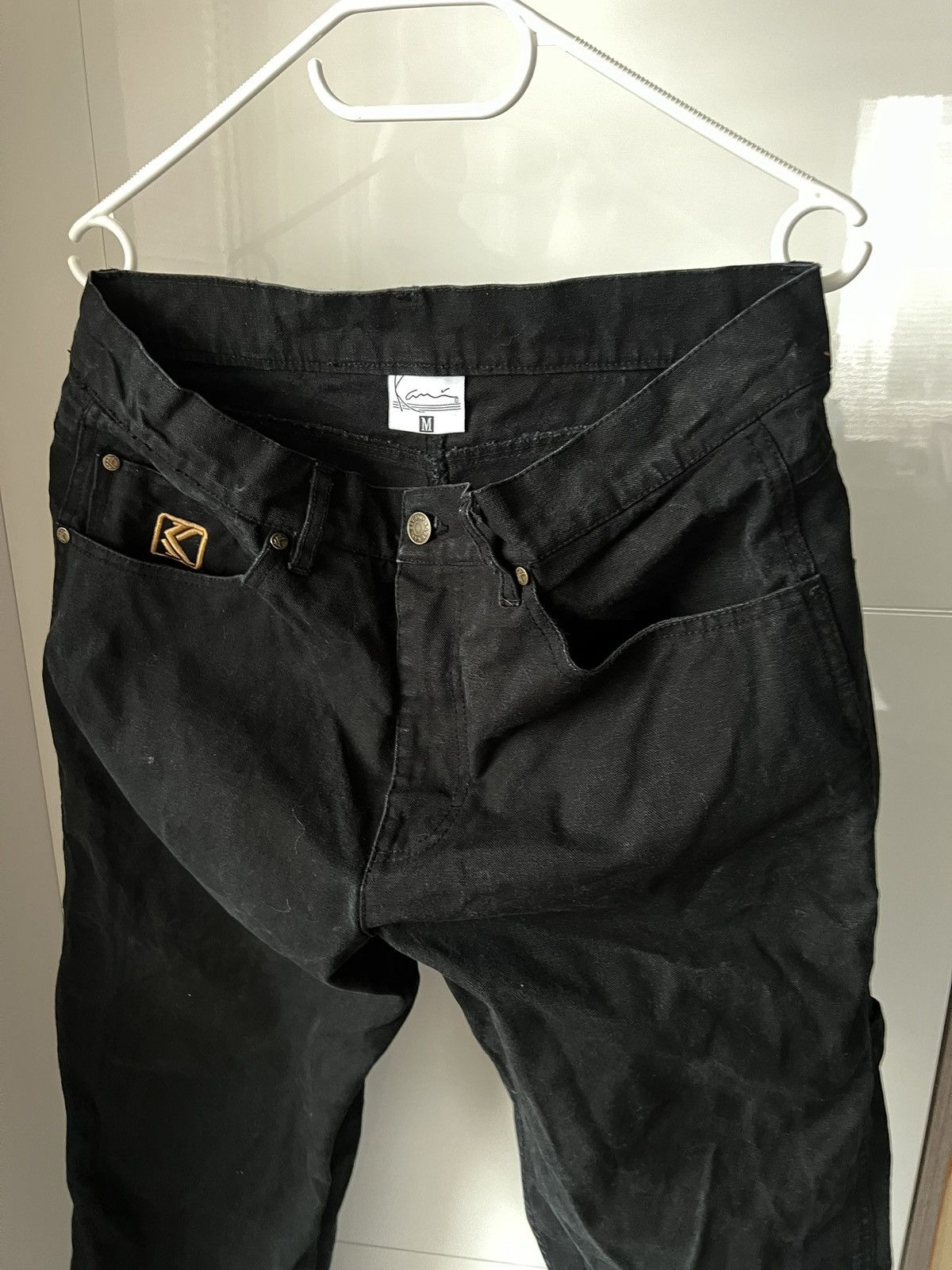 Karl Kani Karl Kani Embroidered Logo Rap Black Denim Unisex Jeans Size US 32 / EU 48 - 4 Thumbnail
